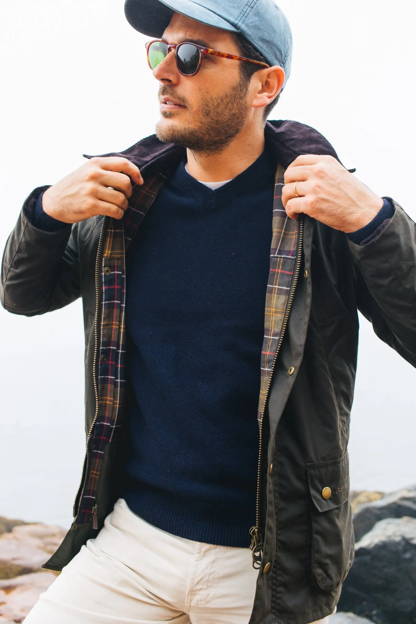 Olive Ashby Wax Jacket sold by Tuckernuck