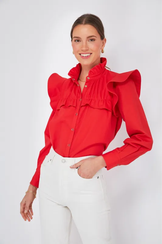 Red Winnie Blouse sold by Tuckernuck