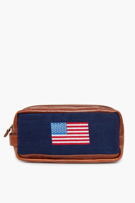 Navy American Flag Needlepoint Toiletry Bag sold by Tuckernuck