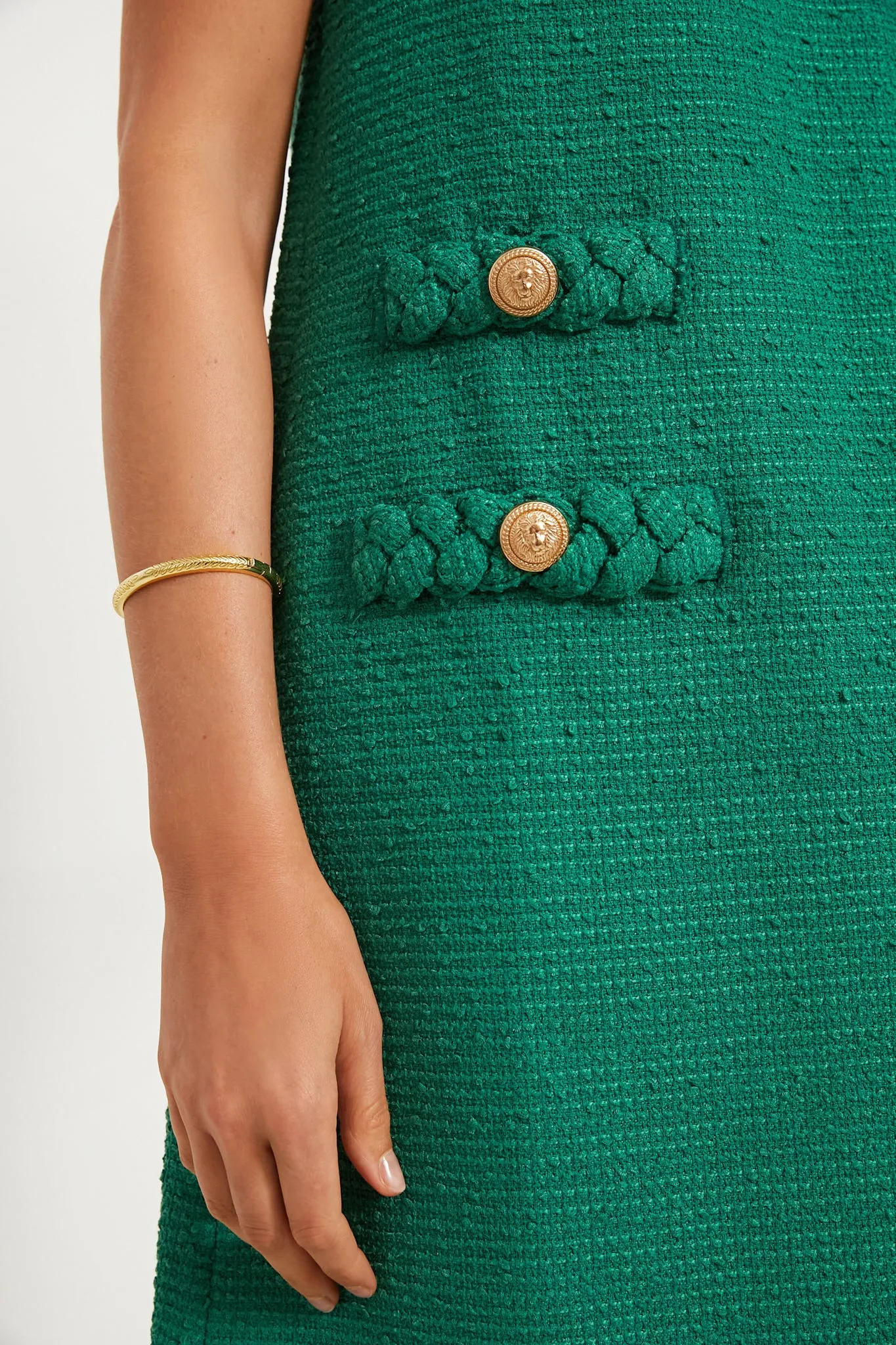 Emerald Green Tweed Jackie Dress sold by Tuckernuck product image thumbnail 5