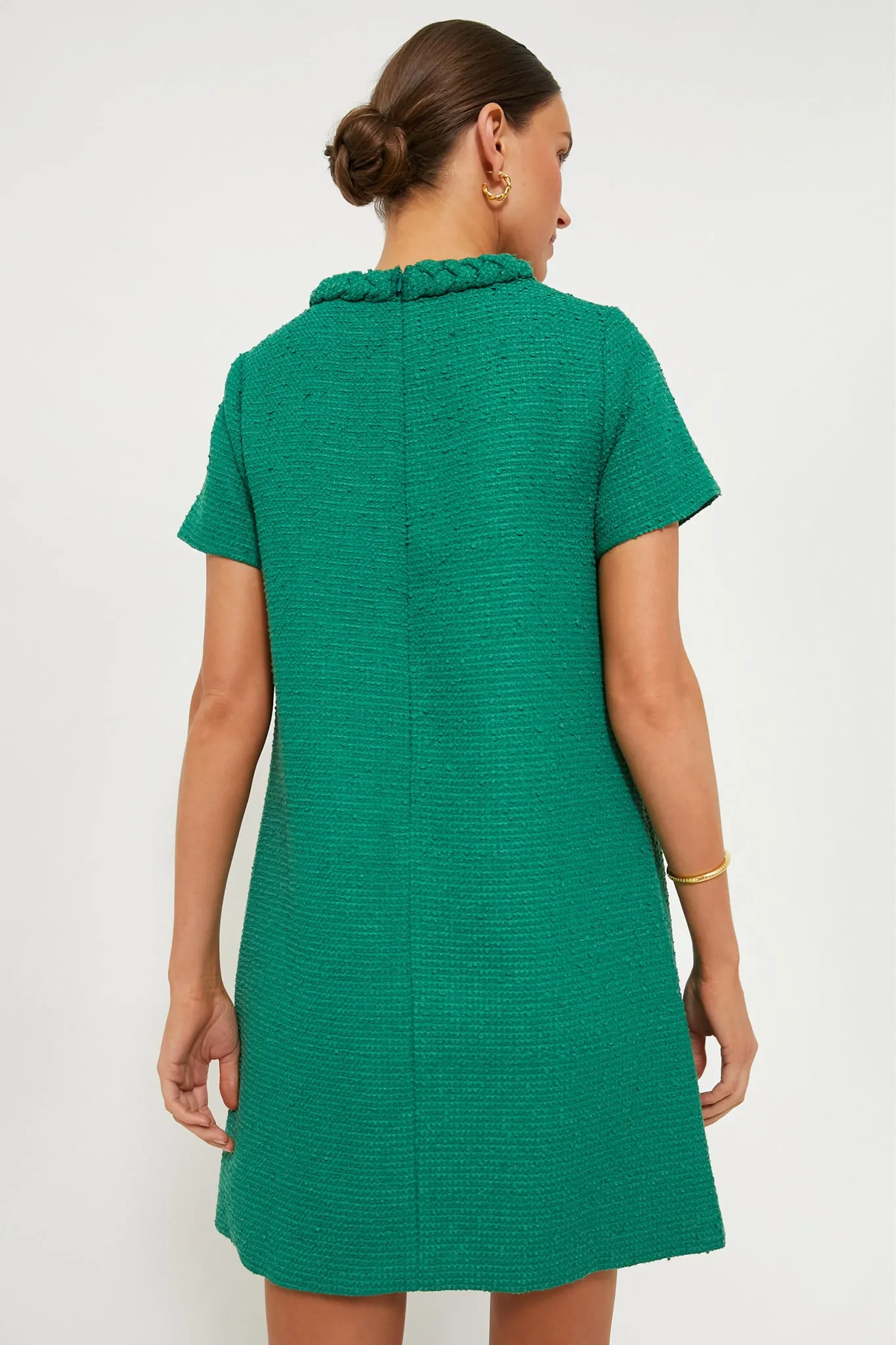 Emerald Green Tweed Jackie Dress sold by Tuckernuck product image thumbnail 4