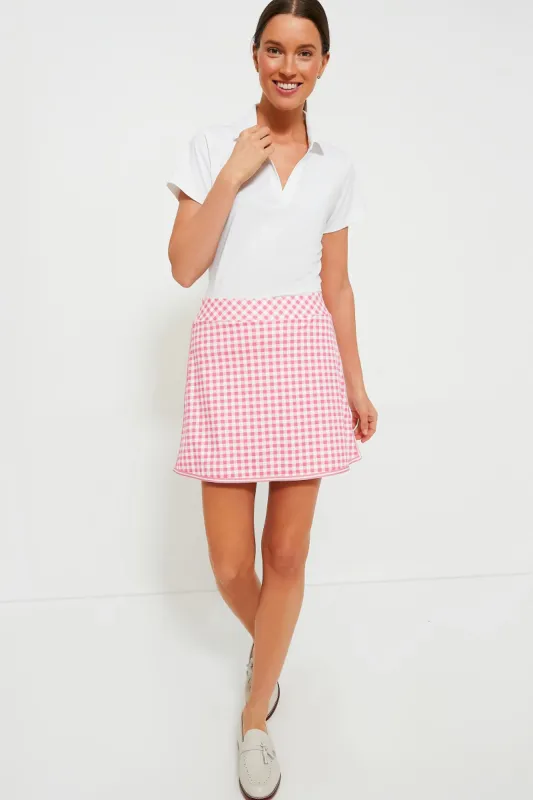 White Short Sleeve Caroline Polo sold by Tuckernuck