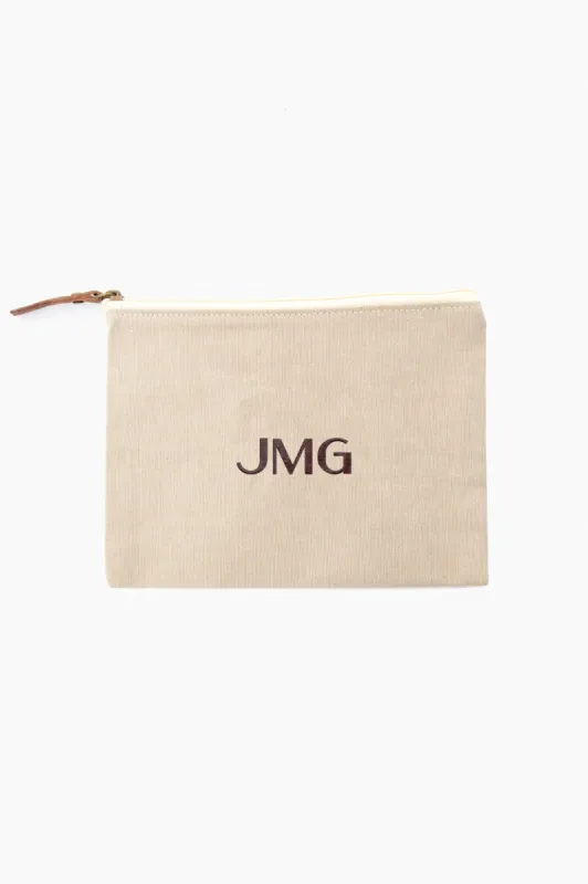 Jute Cosmetic Bag sold by Tuckernuck