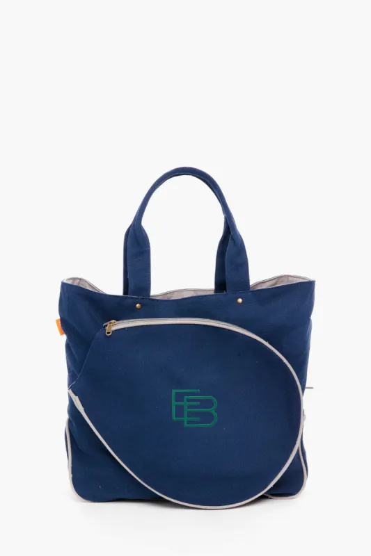 Navy Monogrammed Tennis Tote sold by Tuckernuck