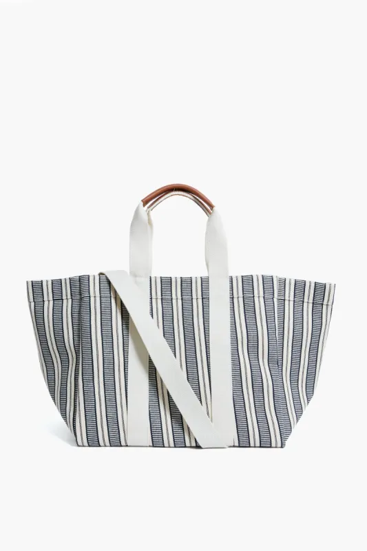 Navy Parcours L City Stripes Tote sold by Tuckernuck