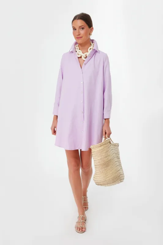Lavender Oxford Harris Shirt Dress sold by Tuckernuck