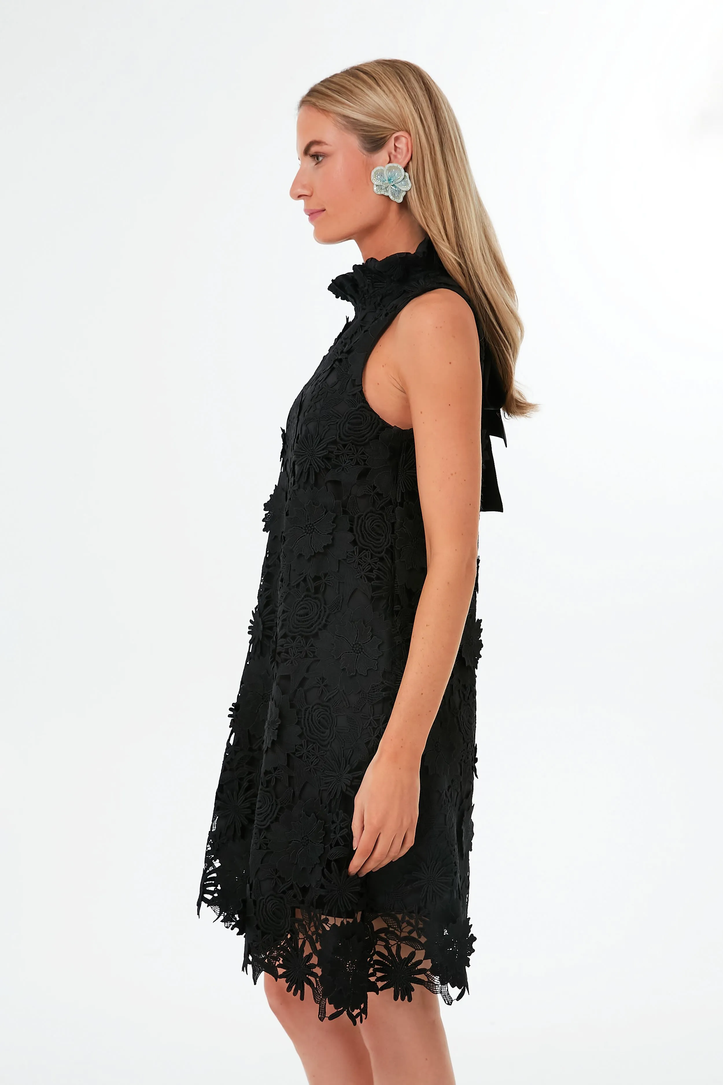 Black Guipure Lace Blythe Dress sold by Tuckernuck product image thumbnail 3