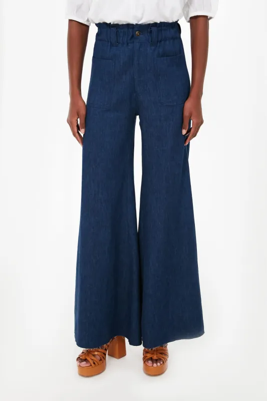 Organic Indigo Hemp Tulip Wide Leg Jeans sold by Tuckernuck