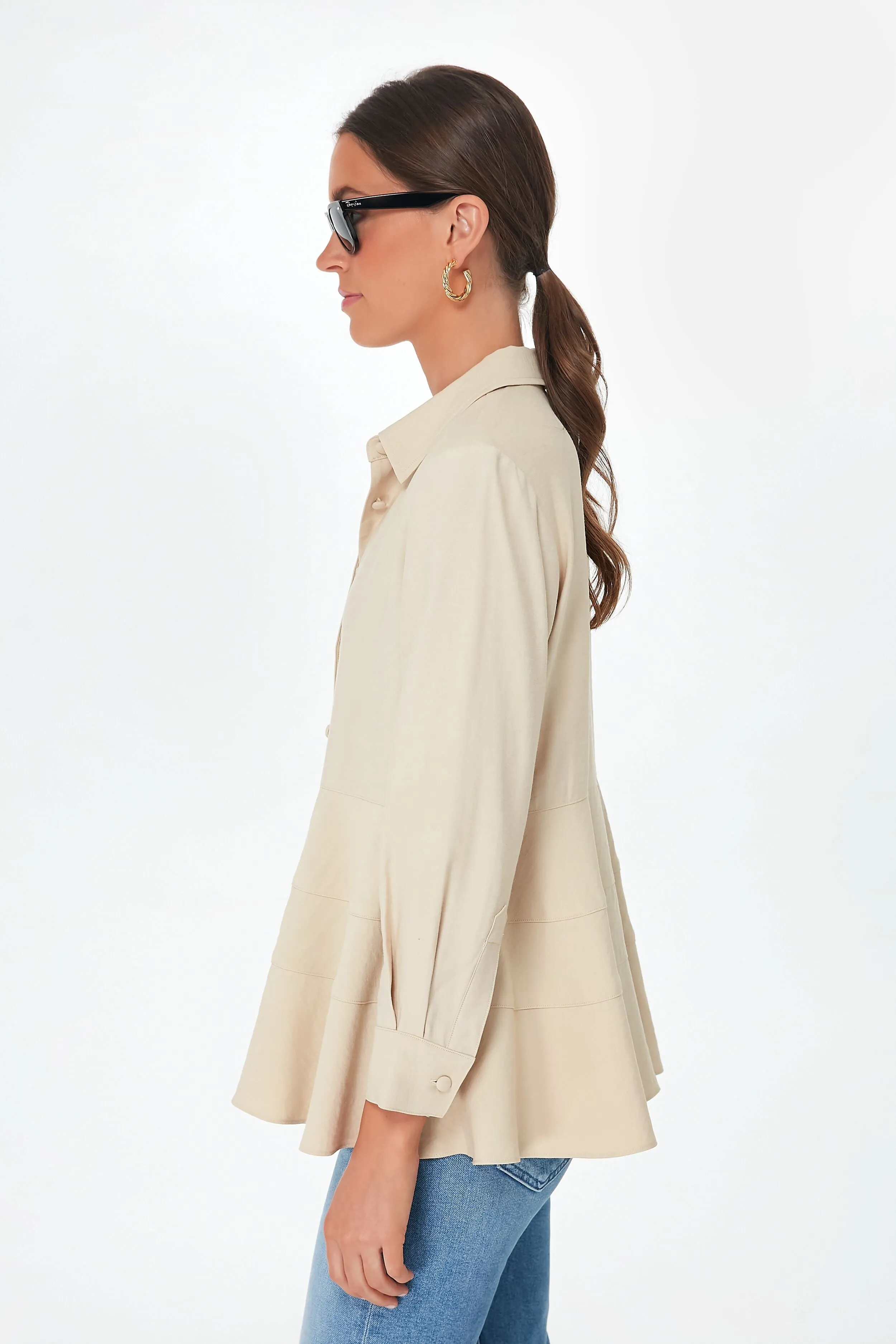 Tan Ashlen Blouse sold by Tuckernuck product image thumbnail 3