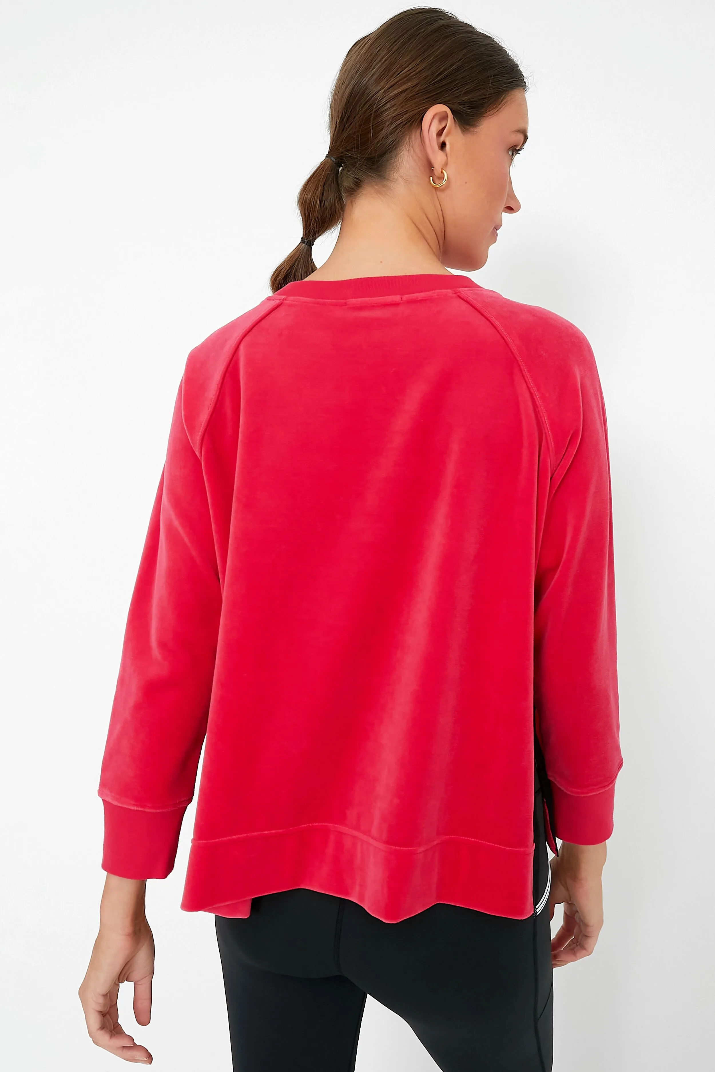 Hot Pink Velour Maggie Pullover sold by Tuckernuck product image thumbnail 5