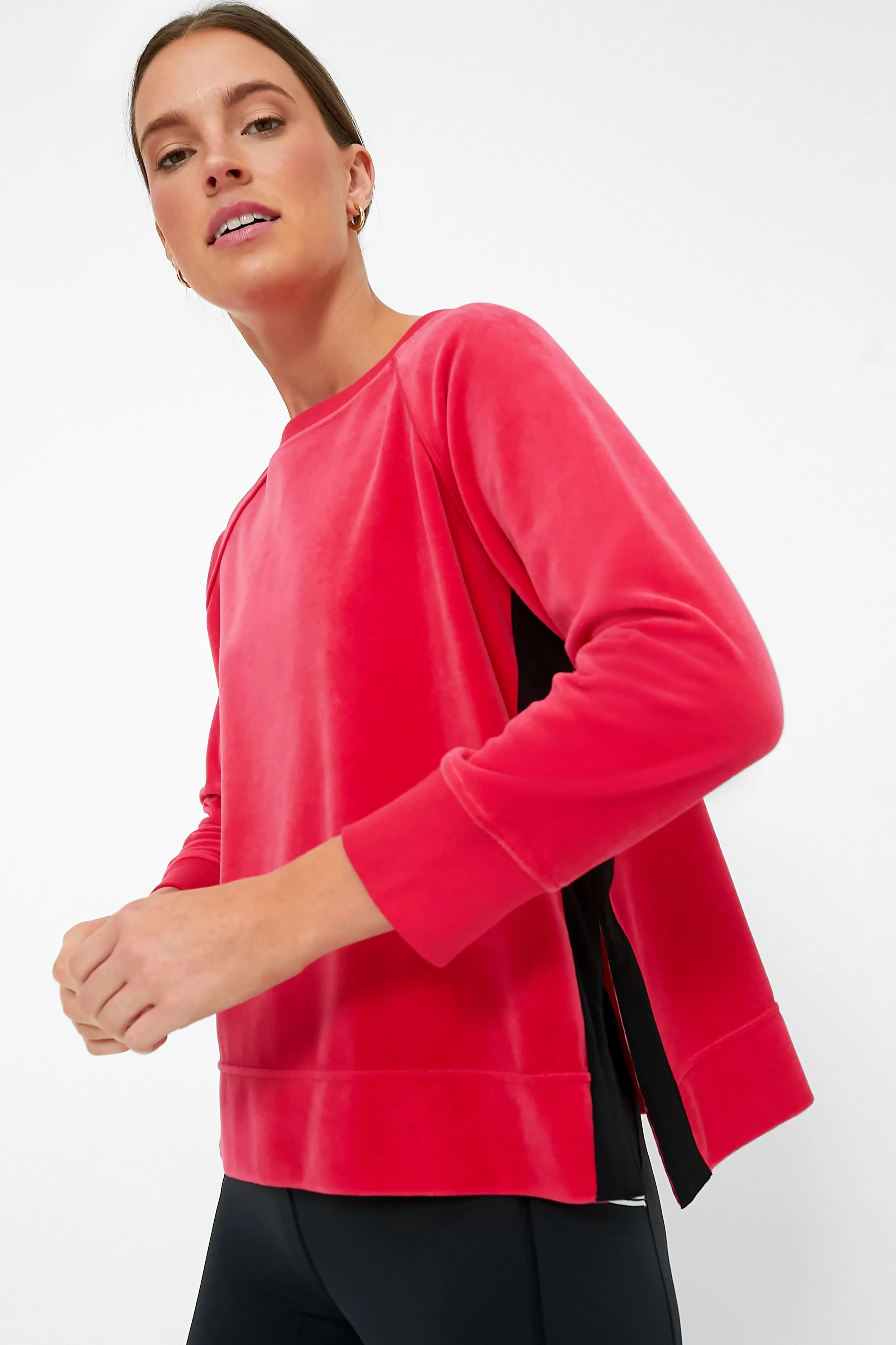 Hot Pink Velour Maggie Pullover sold by Tuckernuck product image thumbnail 4