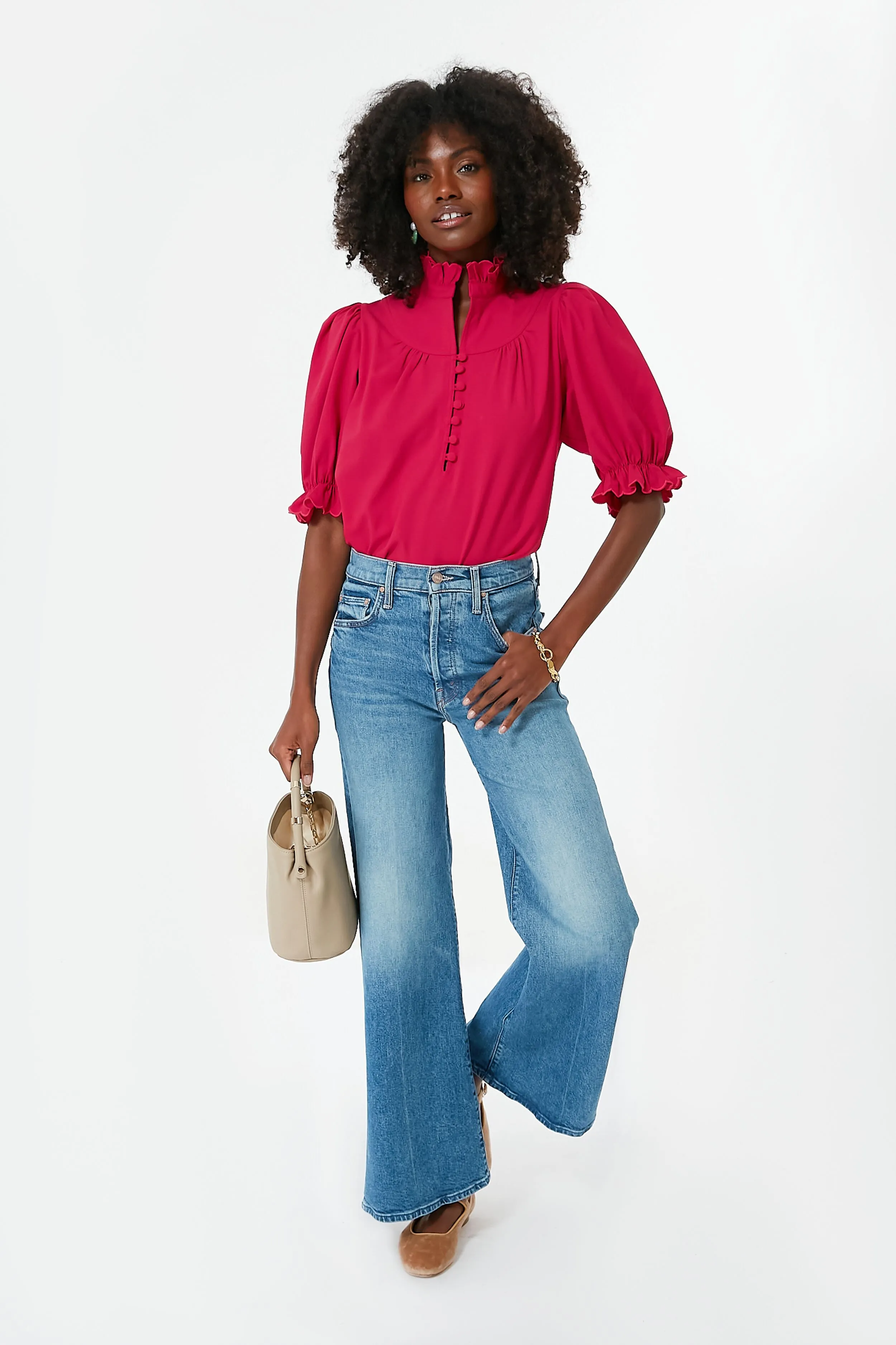 Raspberry Selena Blouse sold by Tuckernuck product image thumbnail 2