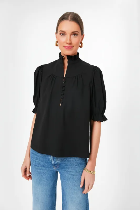 Black Selena Blouse sold by Tuckernuck