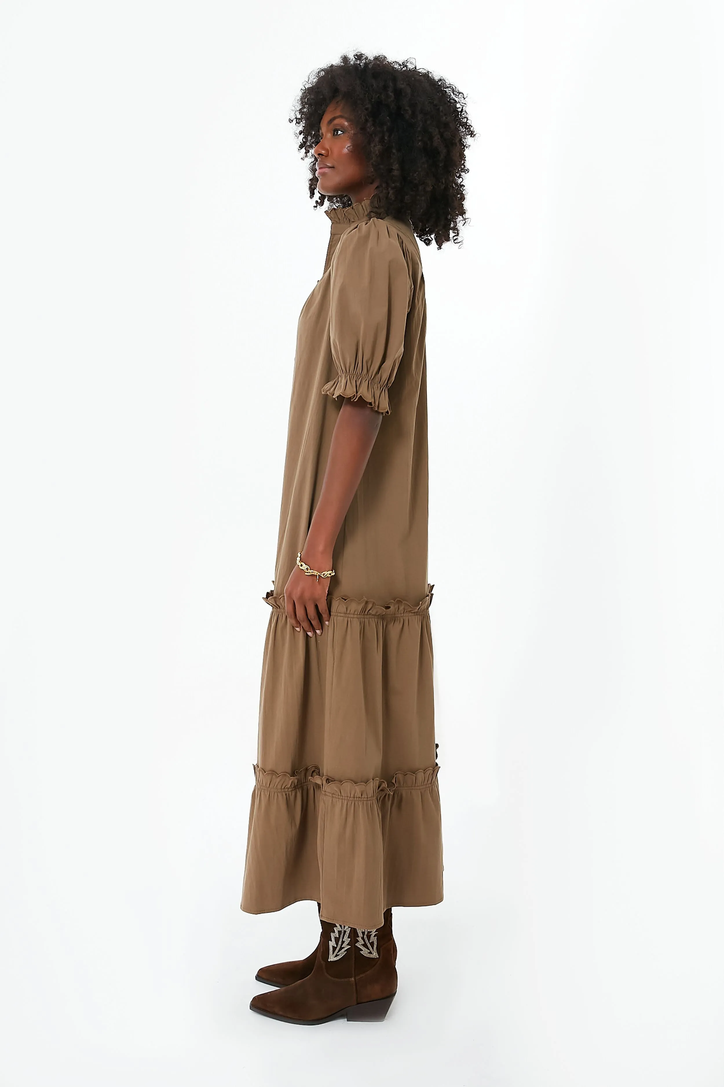Chestnut Brown Selena Maxi Dress sold by Tuckernuck product image thumbnail 3