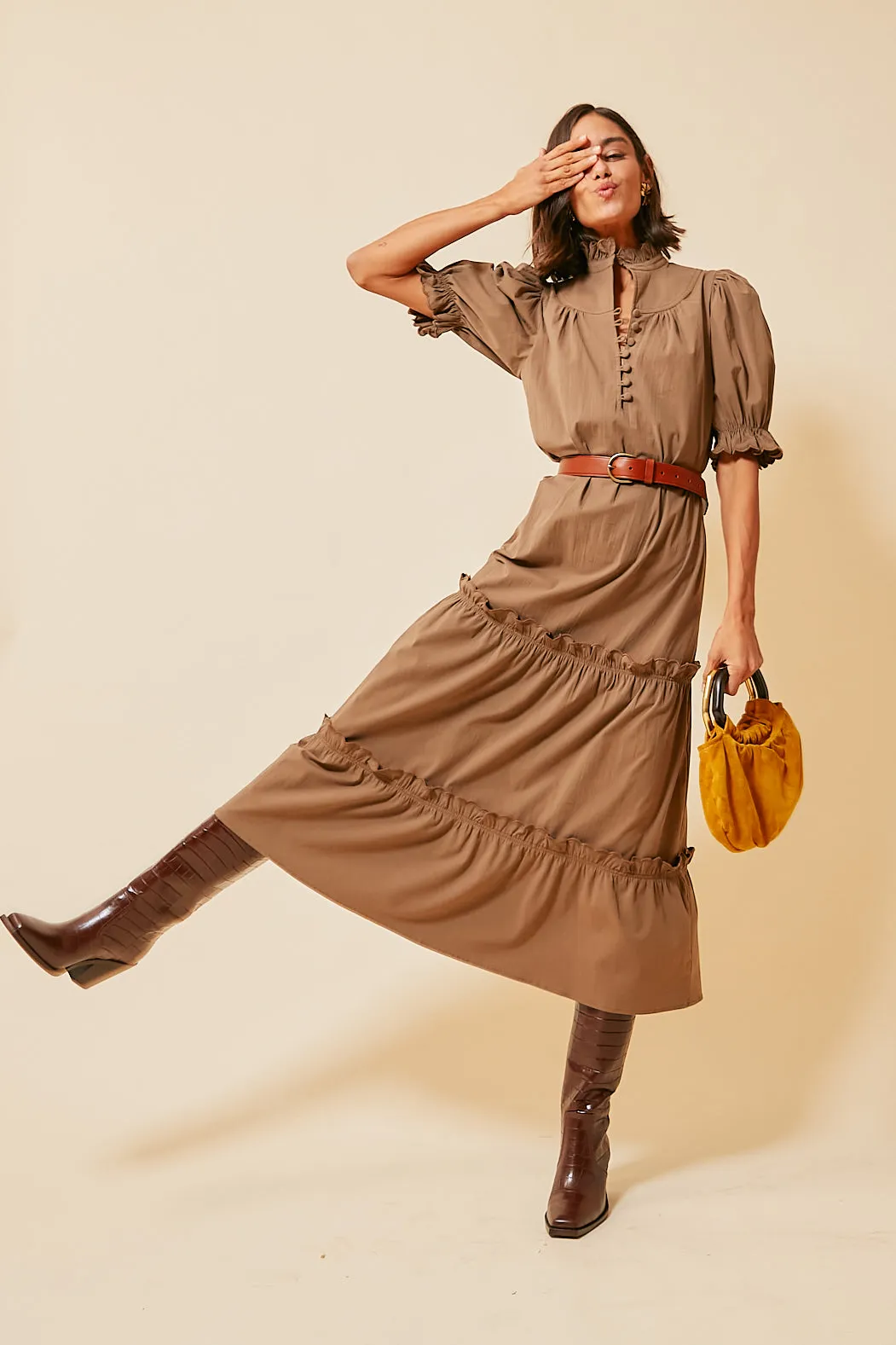 Chestnut Brown Selena Maxi Dress sold by Tuckernuck product image thumbnail 2