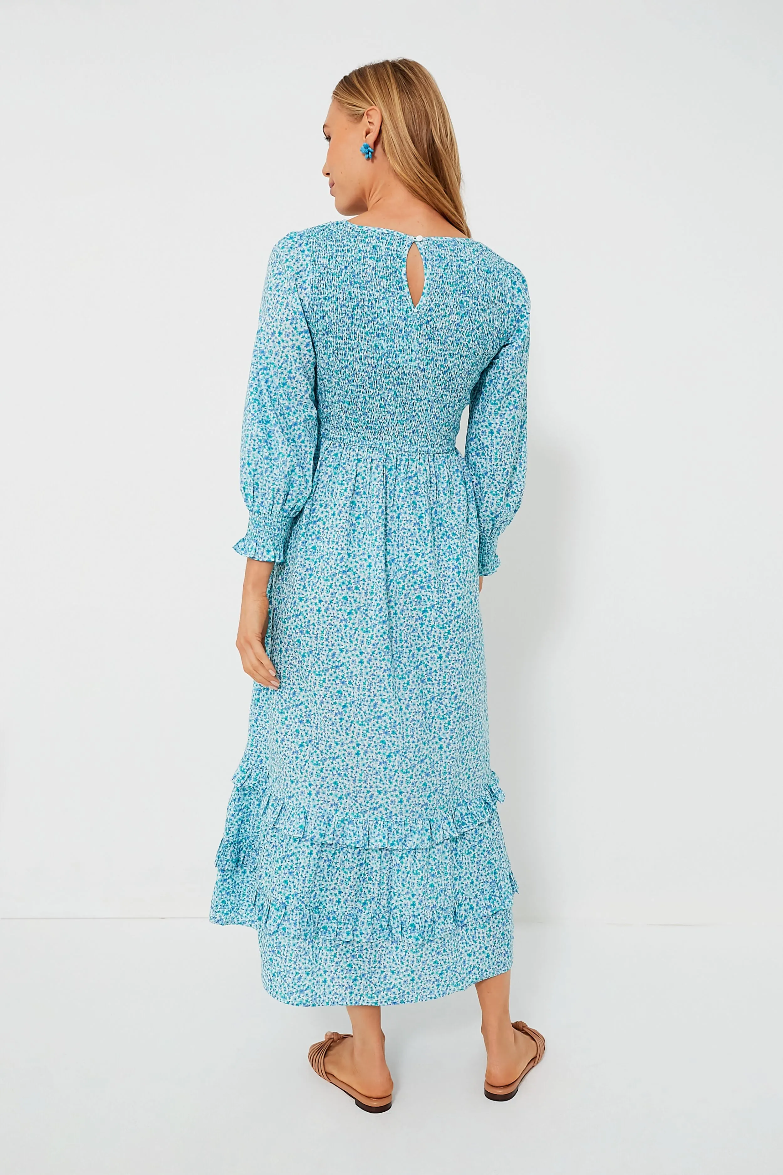 Exclusive Ocean Ditsy Isabel V Neck Dress sold by Tuckernuck product image thumbnail 4