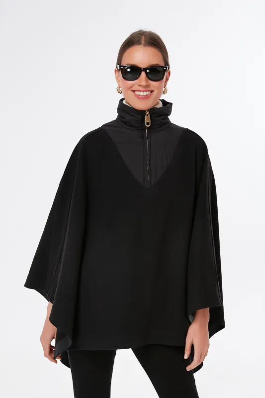 Black High-Neck Poncho sold by Tuckernuck