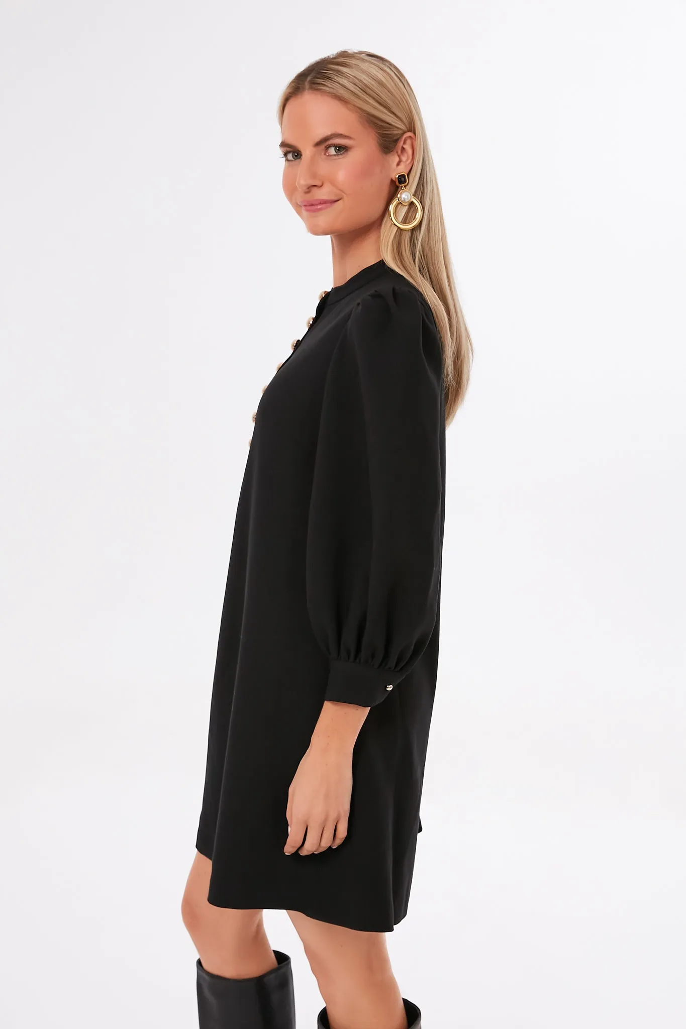 Black Crepe Samantha Dress sold by Tuckernuck product image thumbnail 3