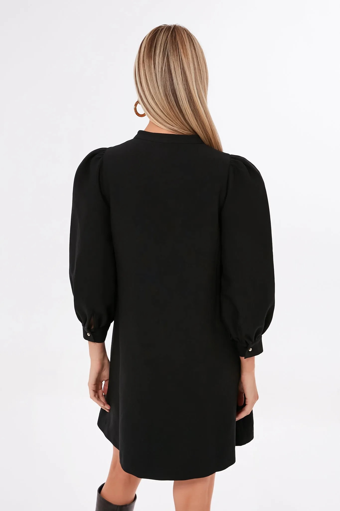 Black Crepe Samantha Dress sold by Tuckernuck product image thumbnail 4
