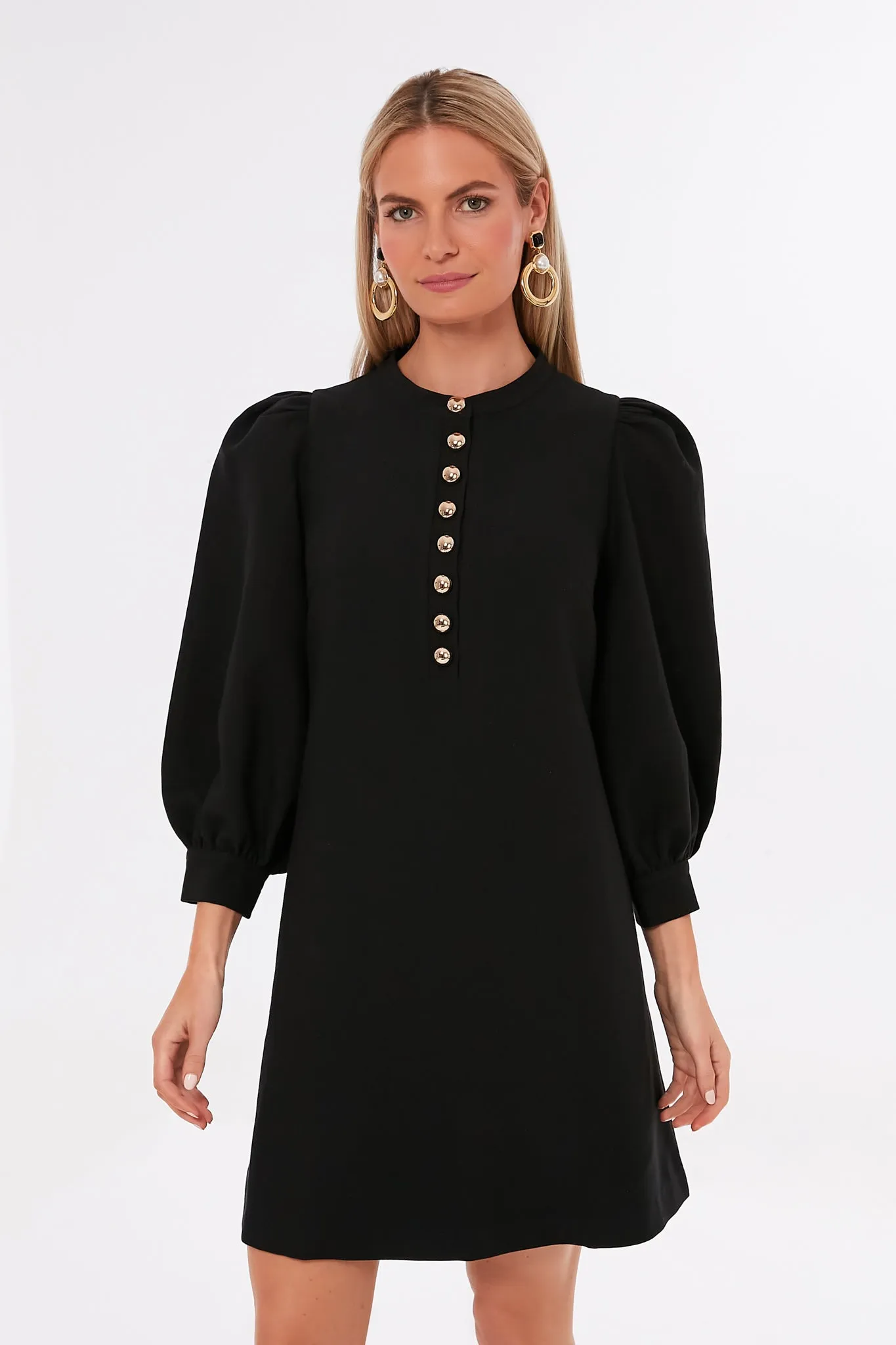 Black Crepe Samantha Dress sold by Tuckernuck product image thumbnail 2