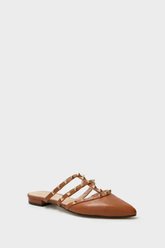 Cognac Davina Slides sold by Tuckernuck