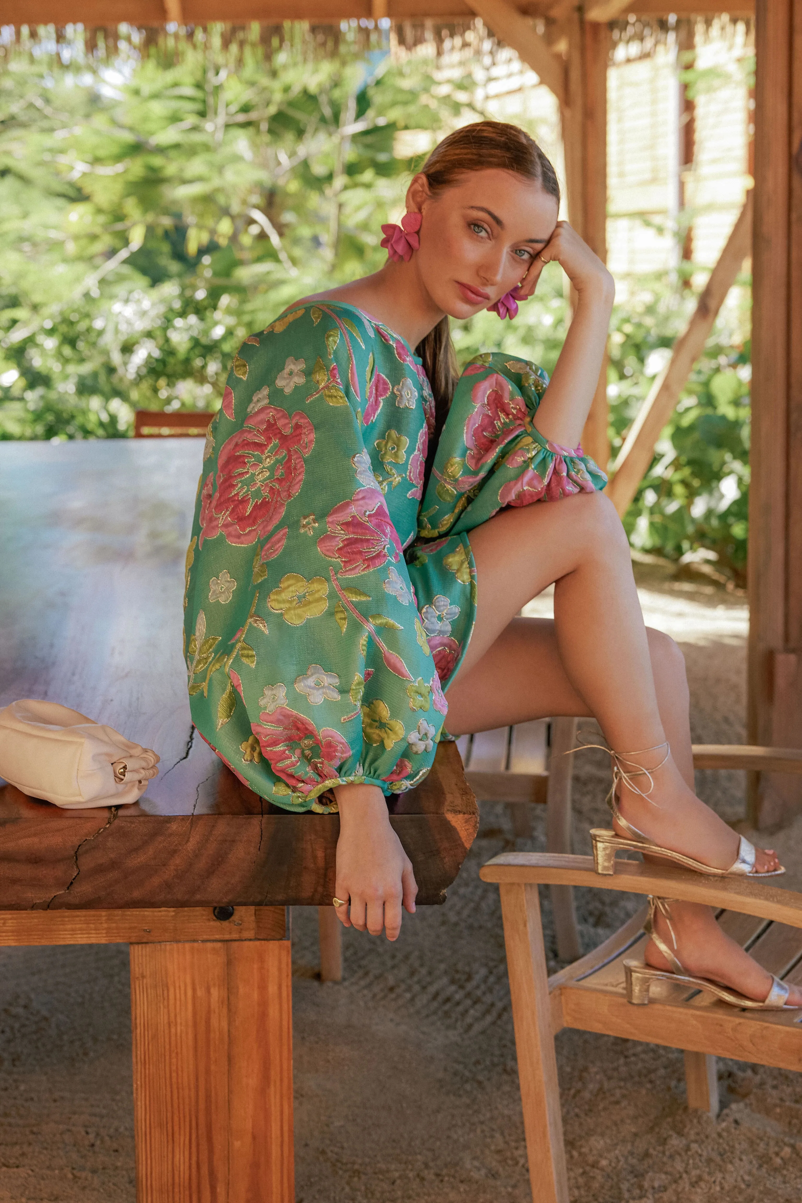 Hot Pink Orchid Earrings sold by Tuckernuck product image thumbnail 2