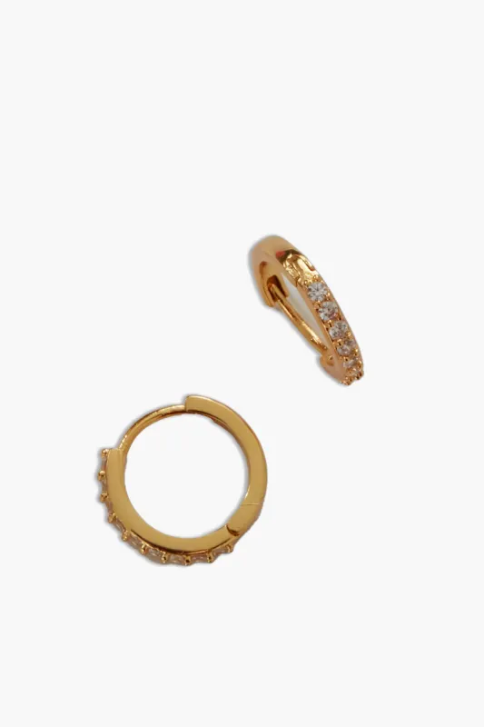 Crystal Huggie Hoop Earrings sold by Tuckernuck