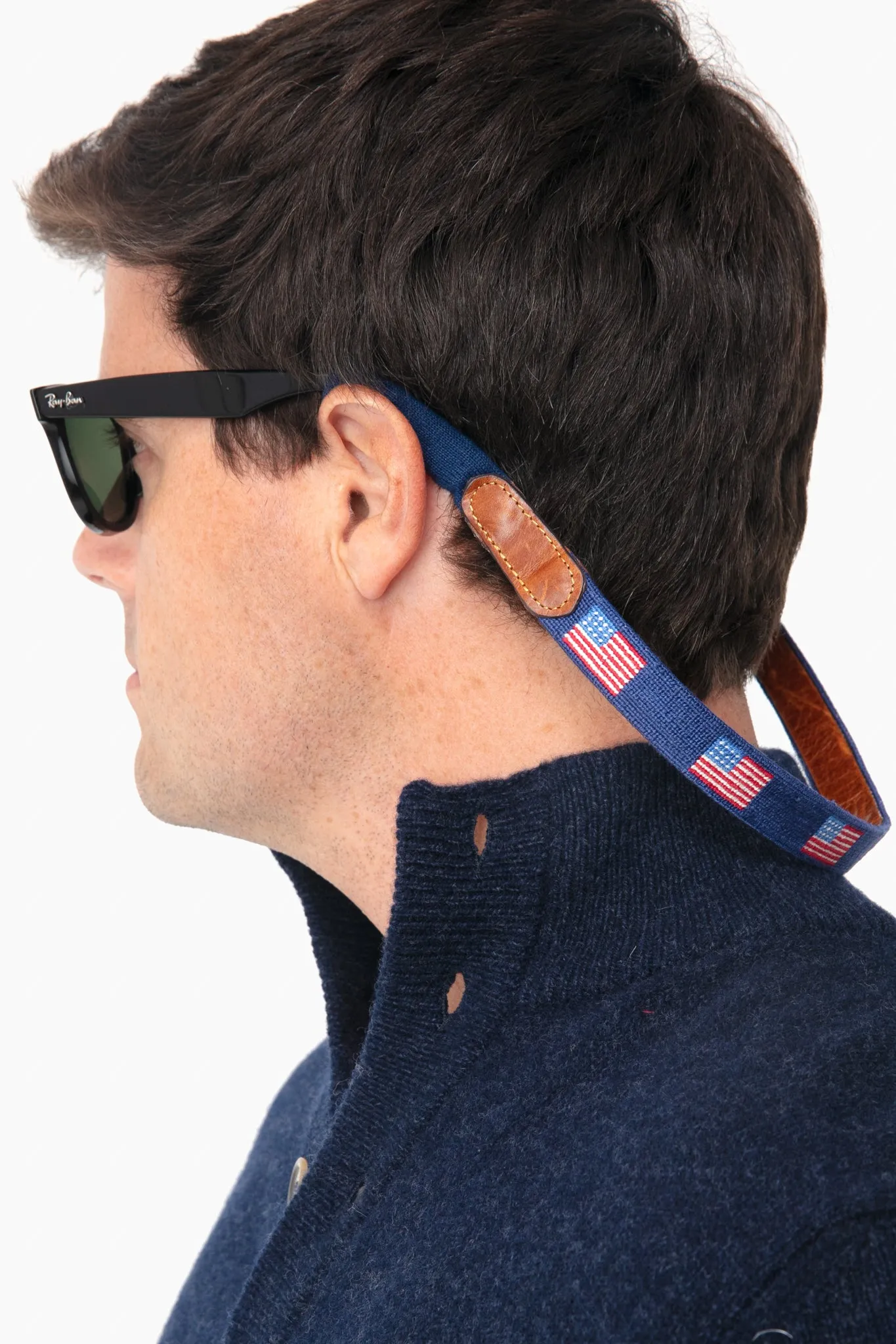 American Flag Needlepoint Sunglass Straps sold by Tuckernuck product image thumbnail 3