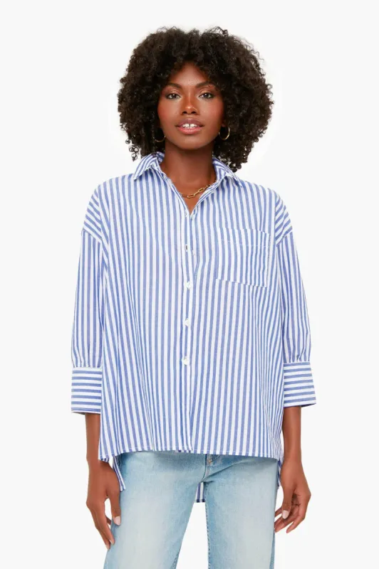 Denim Stripe Adair Boyfriend Shirt sold by Tuckernuck
