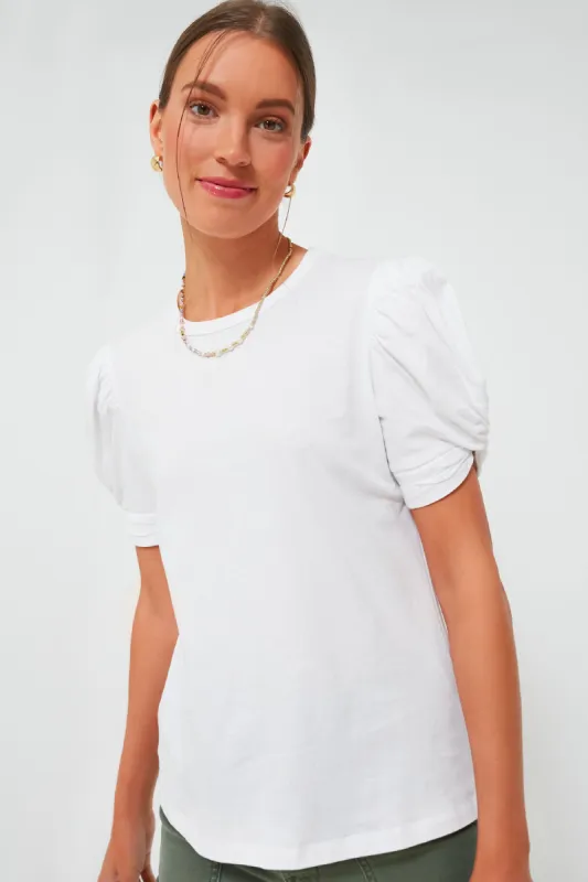 White Vesty Puff Short Sleeve Crewneck sold by Tuckernuck