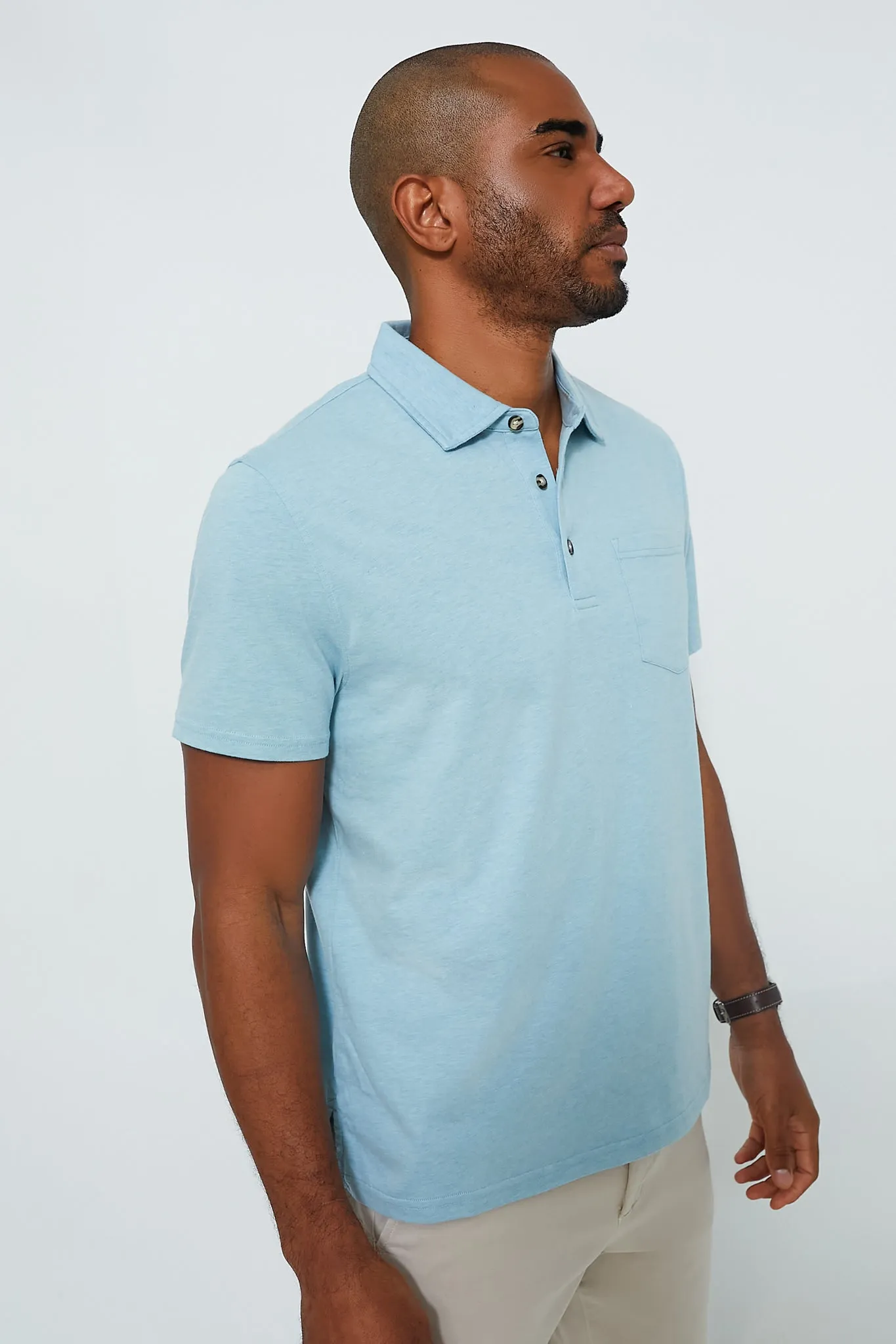 Light Blue Atlantic Polo sold by Tuckernuck product image thumbnail 3