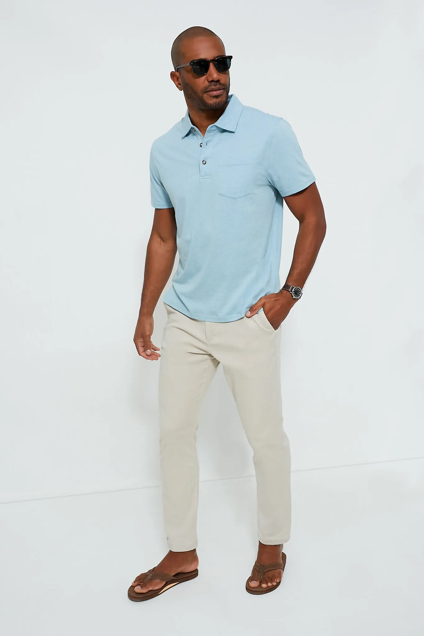 Light Blue Atlantic Polo sold by Tuckernuck product image thumbnail 2