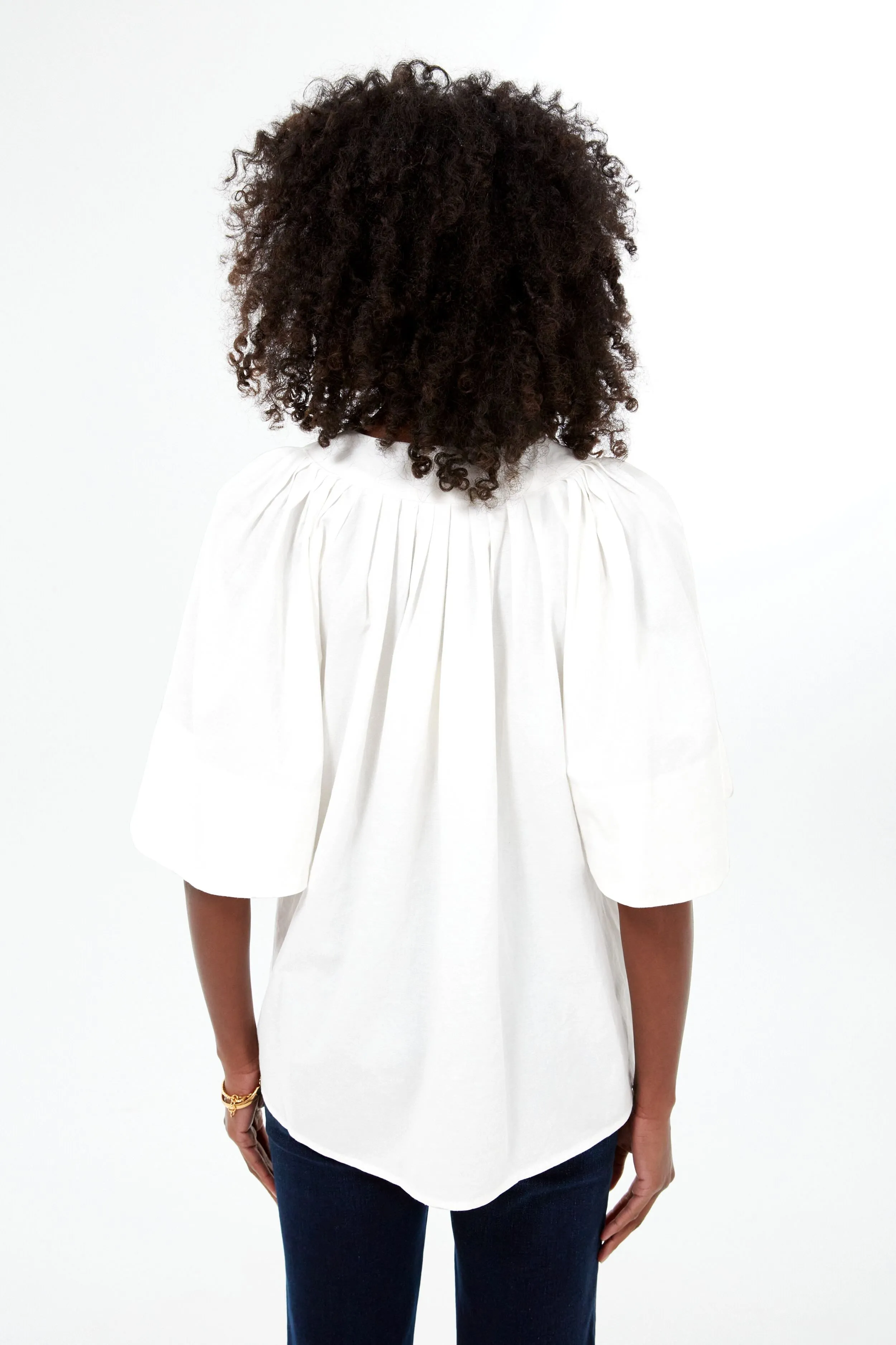 White Finley Flutter Sleeve Top sold by Tuckernuck product image thumbnail 4