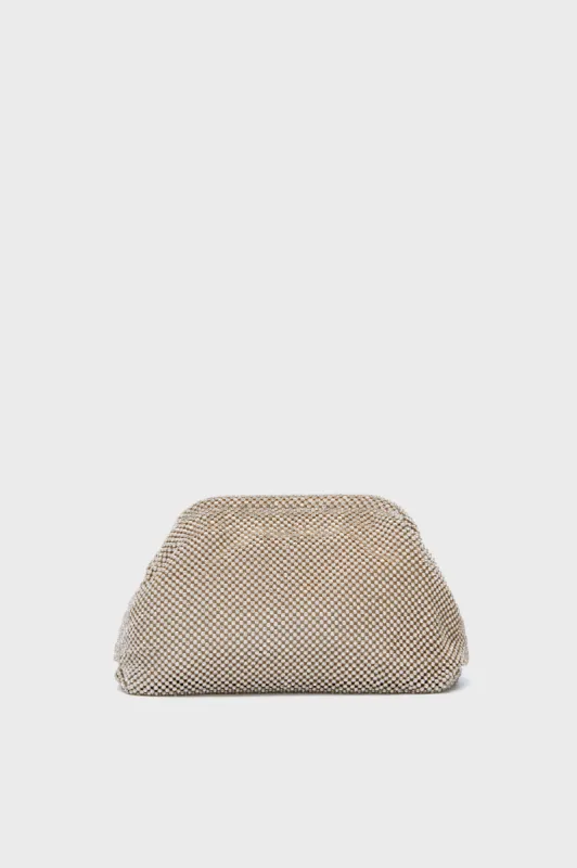 Gold Diamante Doreen Clutch sold by Tuckernuck