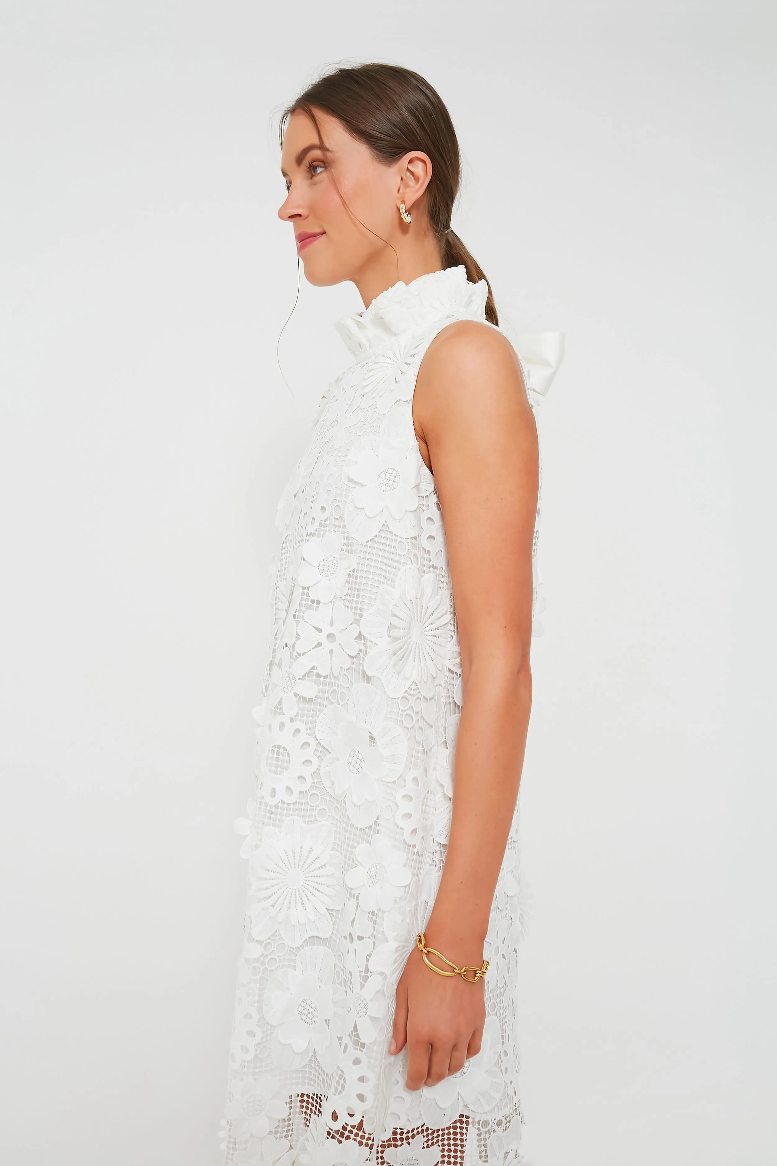 Blanc Guipure Lace Blythe Dress sold by Tuckernuck product image thumbnail 4