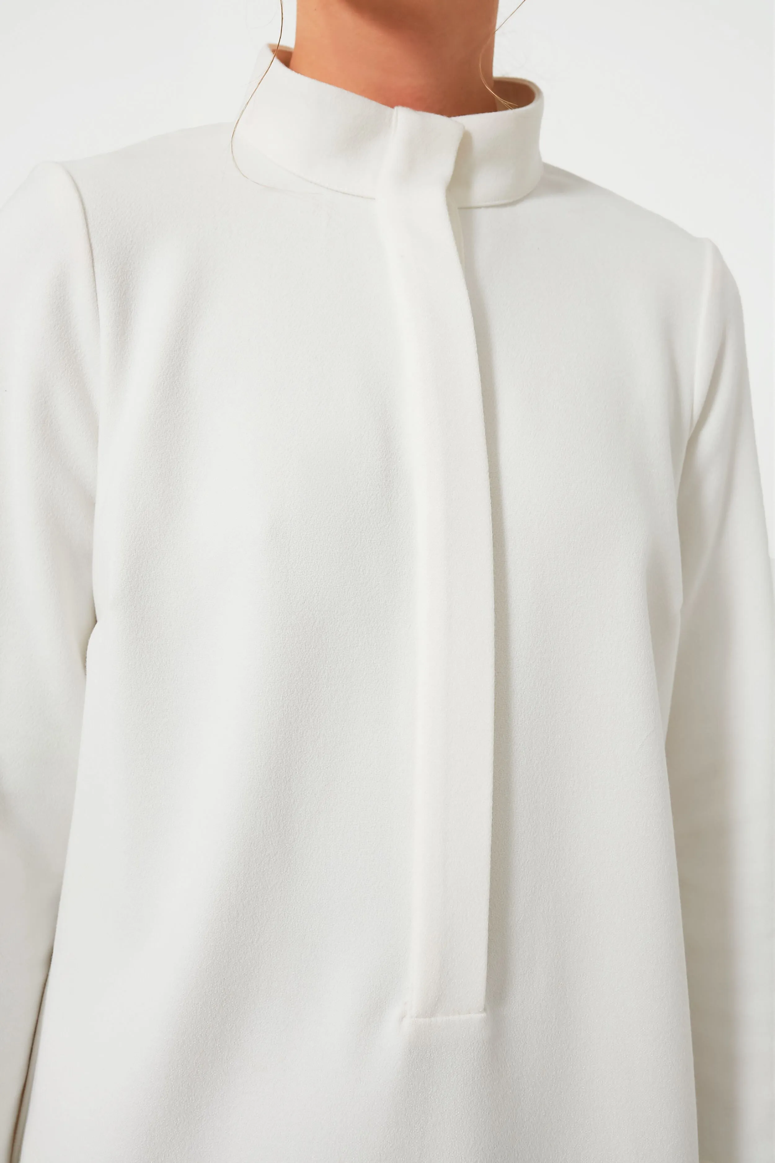 White Stretch Crepe Avery Dress sold by Tuckernuck product image thumbnail 5