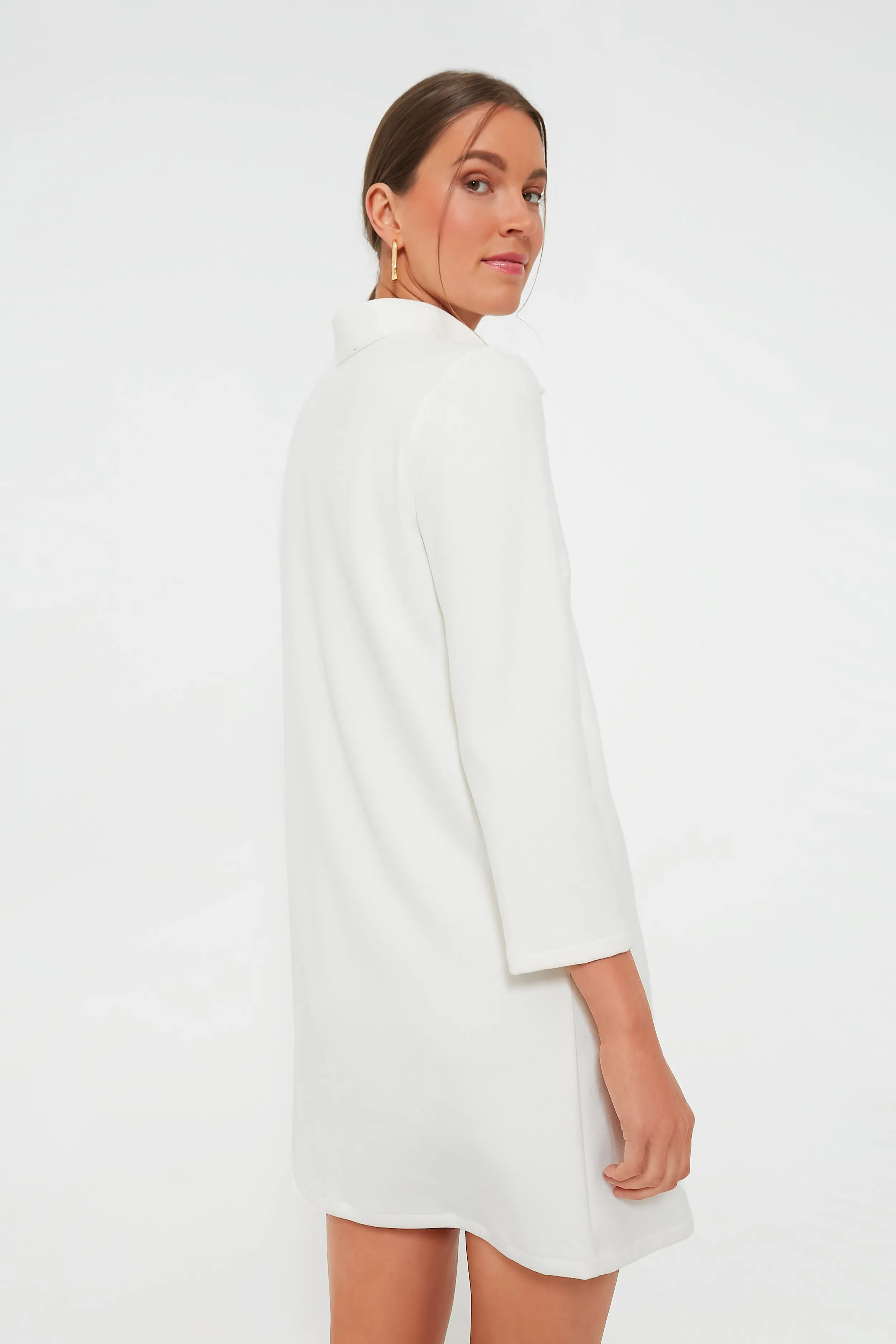 White Stretch Crepe Avery Dress sold by Tuckernuck product image thumbnail 4