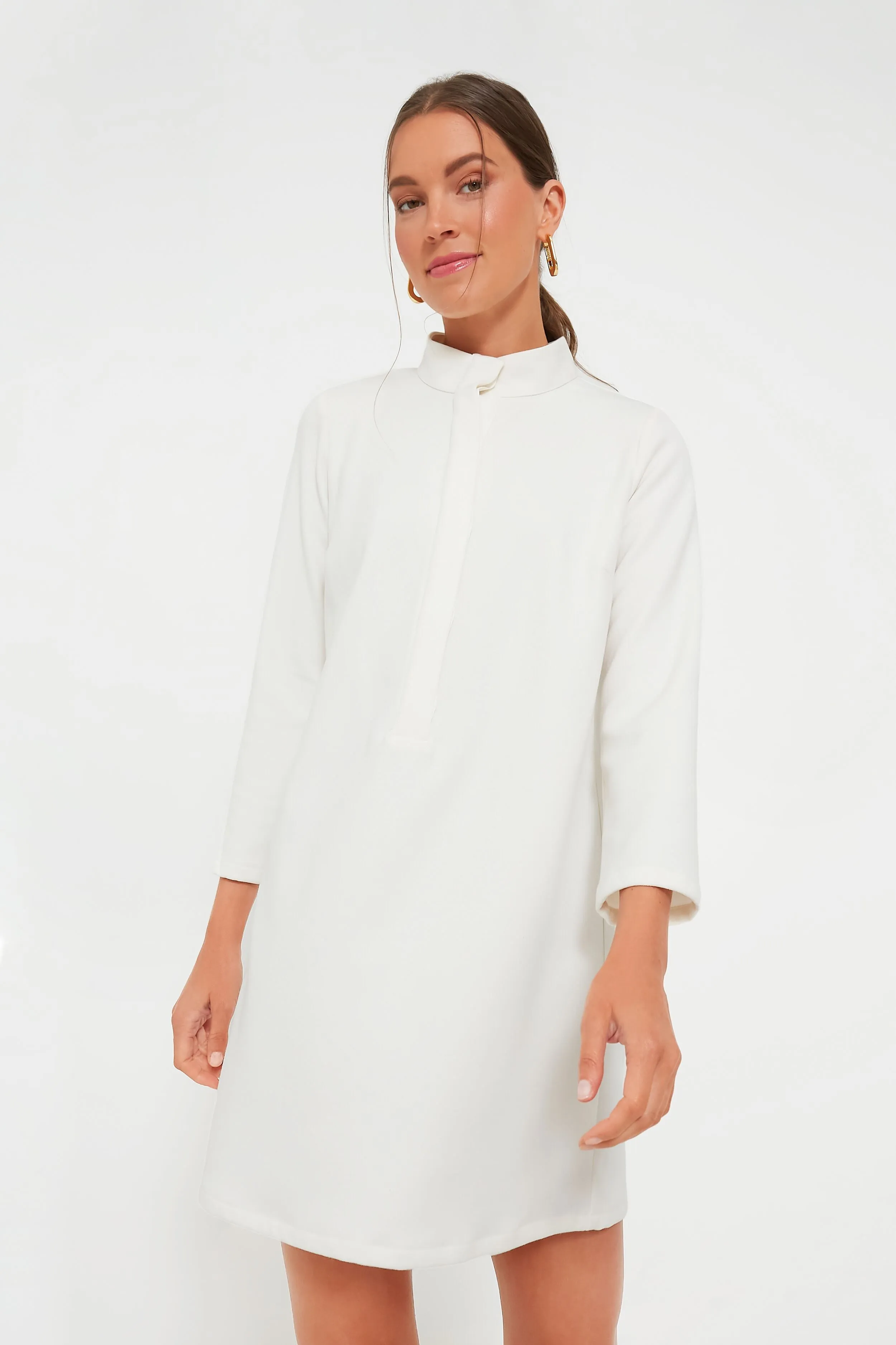 White Stretch Crepe Avery Dress sold by Tuckernuck product image thumbnail 2