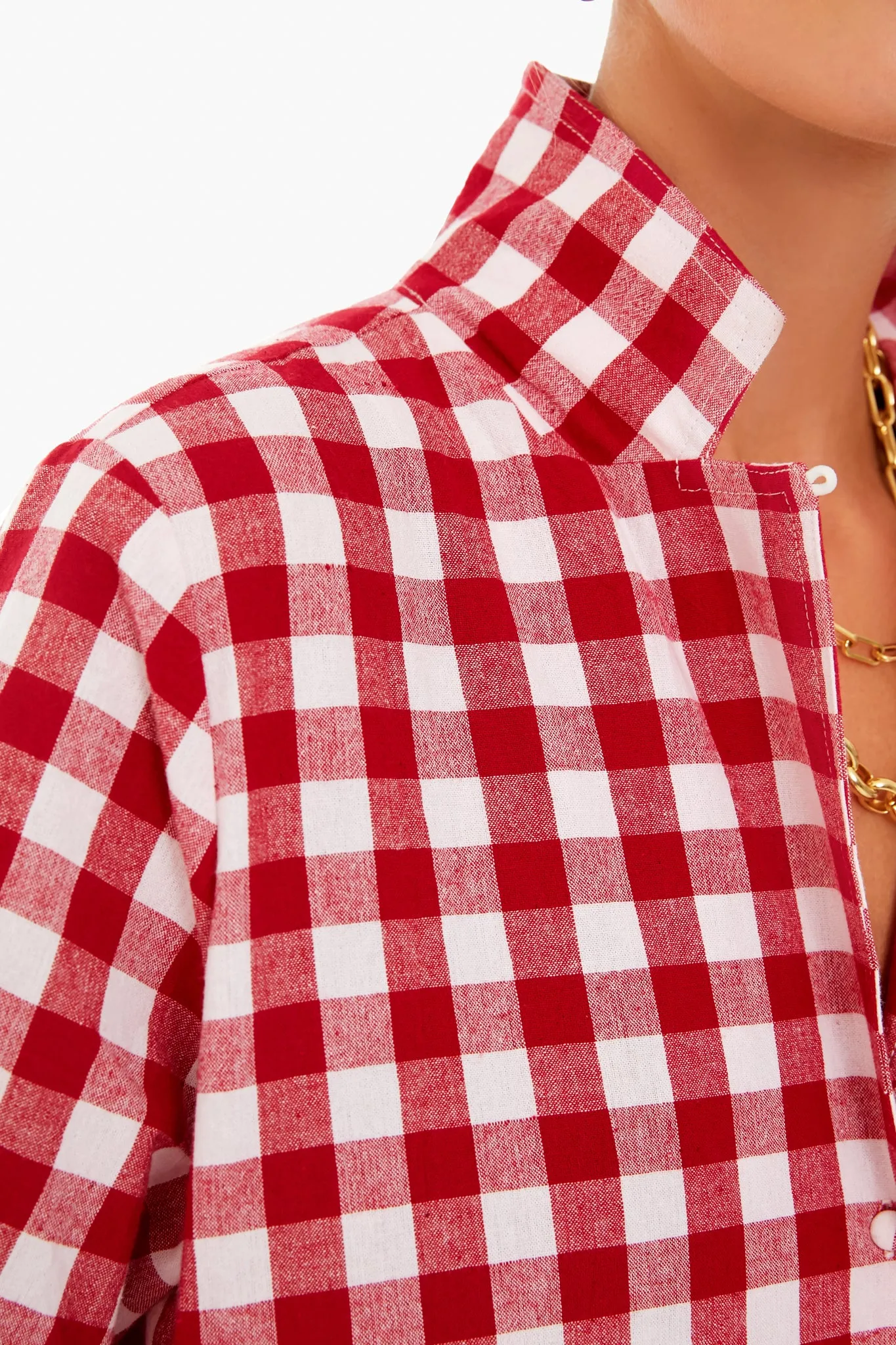 Apple Red Gingham Scarlett Button Down sold by Tuckernuck product image thumbnail 5