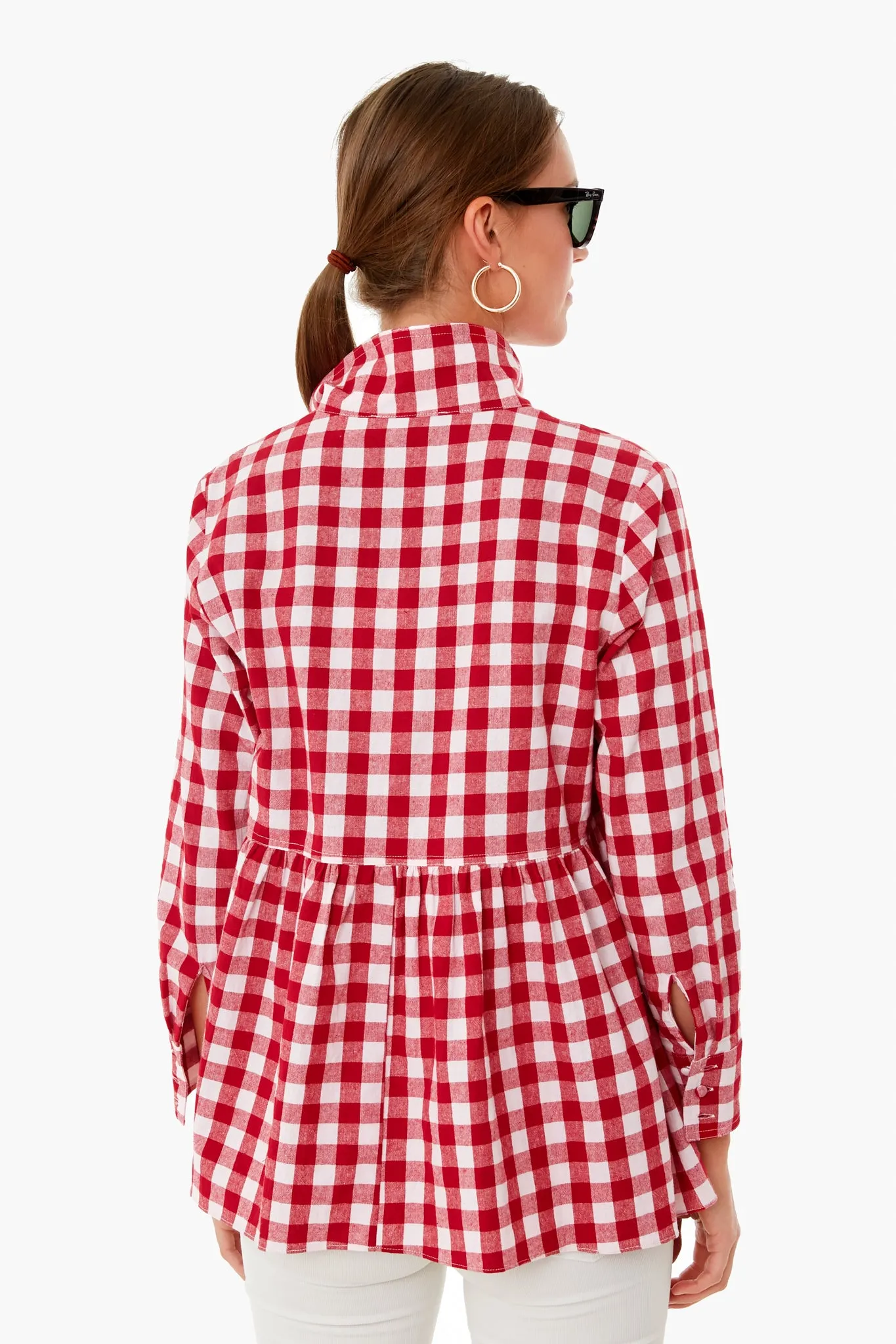 Apple Red Gingham Scarlett Button Down sold by Tuckernuck product image thumbnail 4