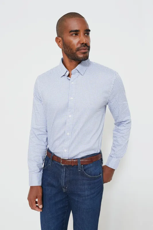 Light Blue Gingham Movement Shirt made by Faherty