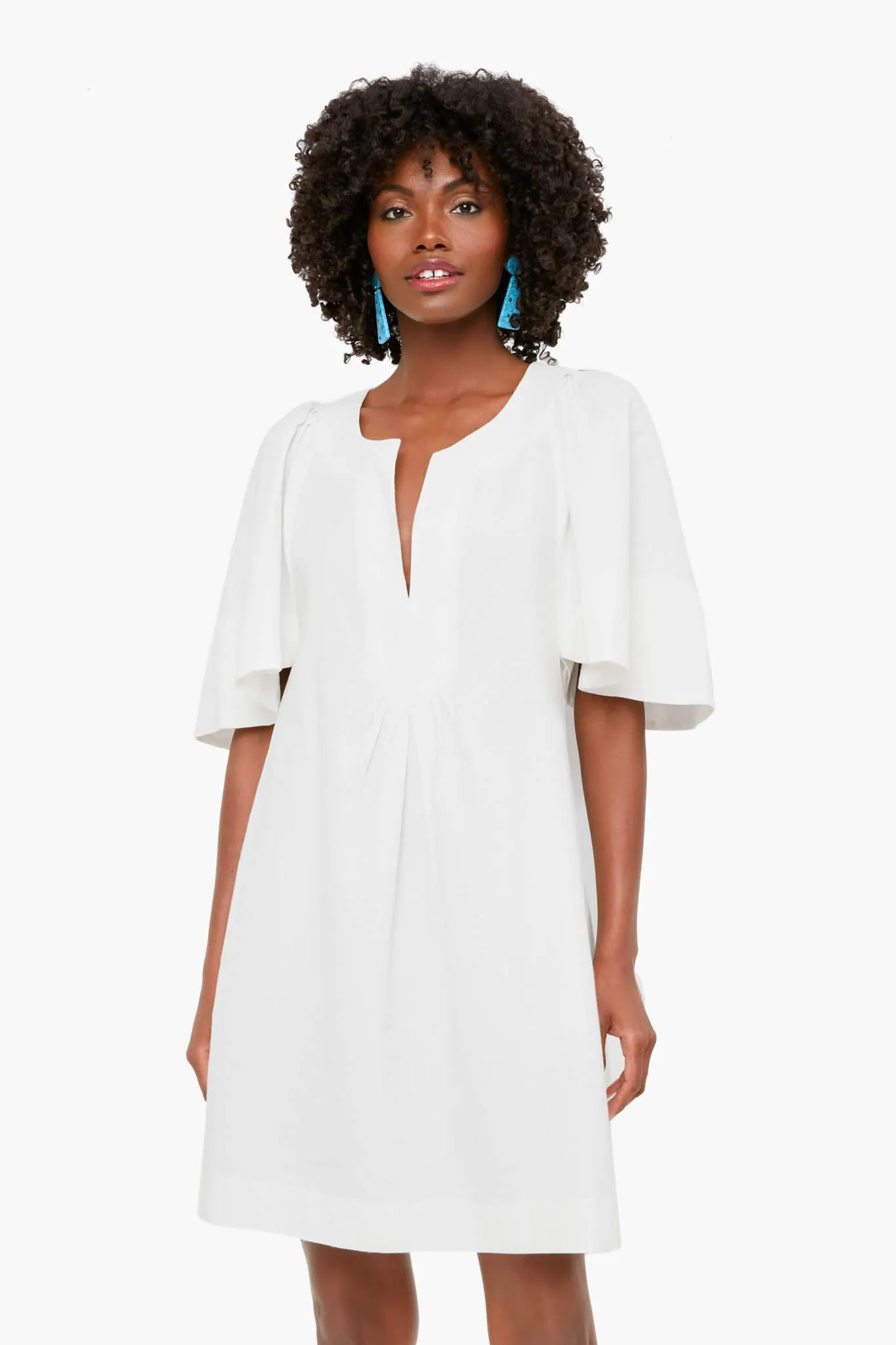 White Finley Flutter Sleeve Dress sold by Tuckernuck product image thumbnail 2