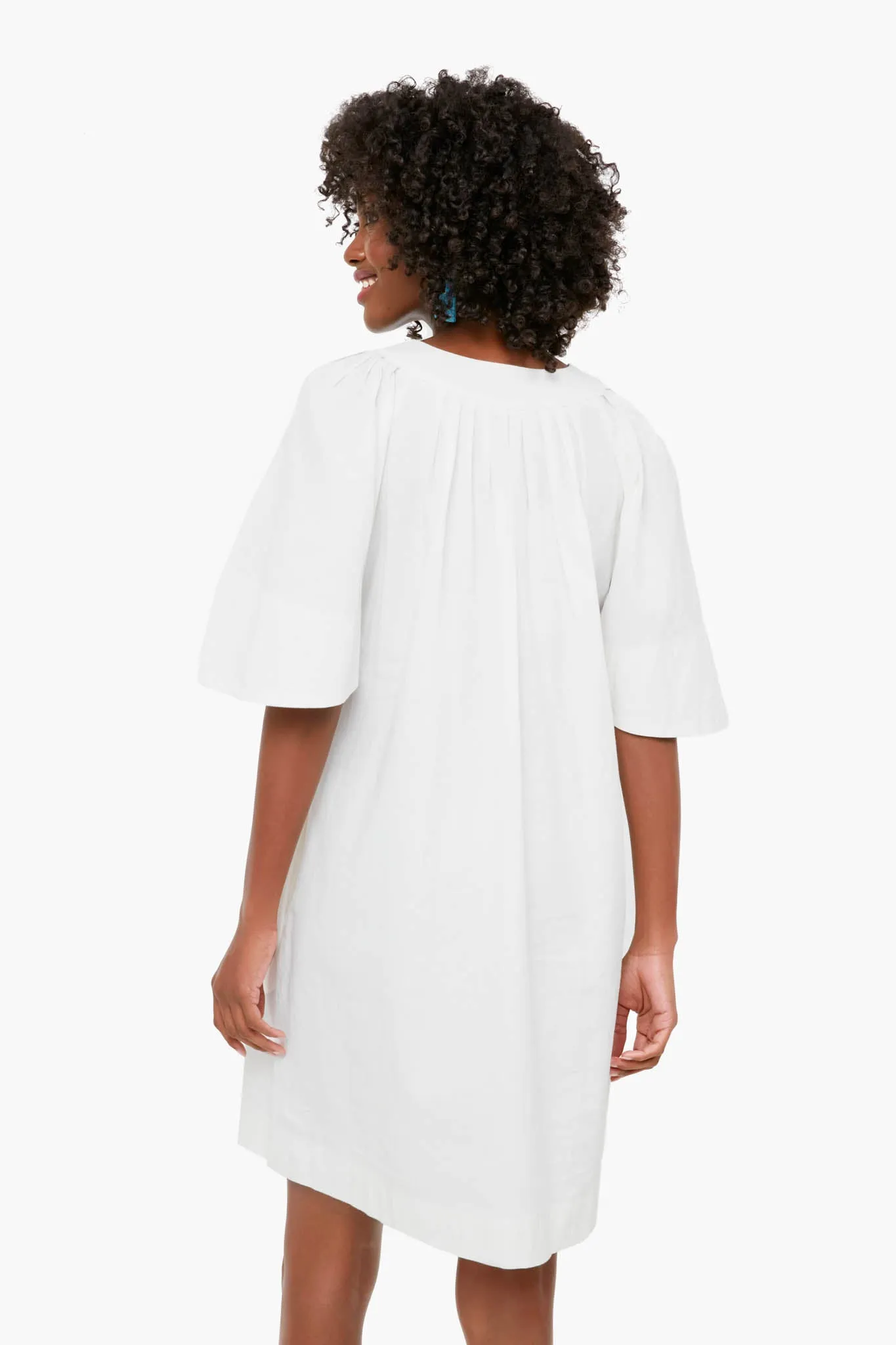 White Finley Flutter Sleeve Dress sold by Tuckernuck product image thumbnail 4