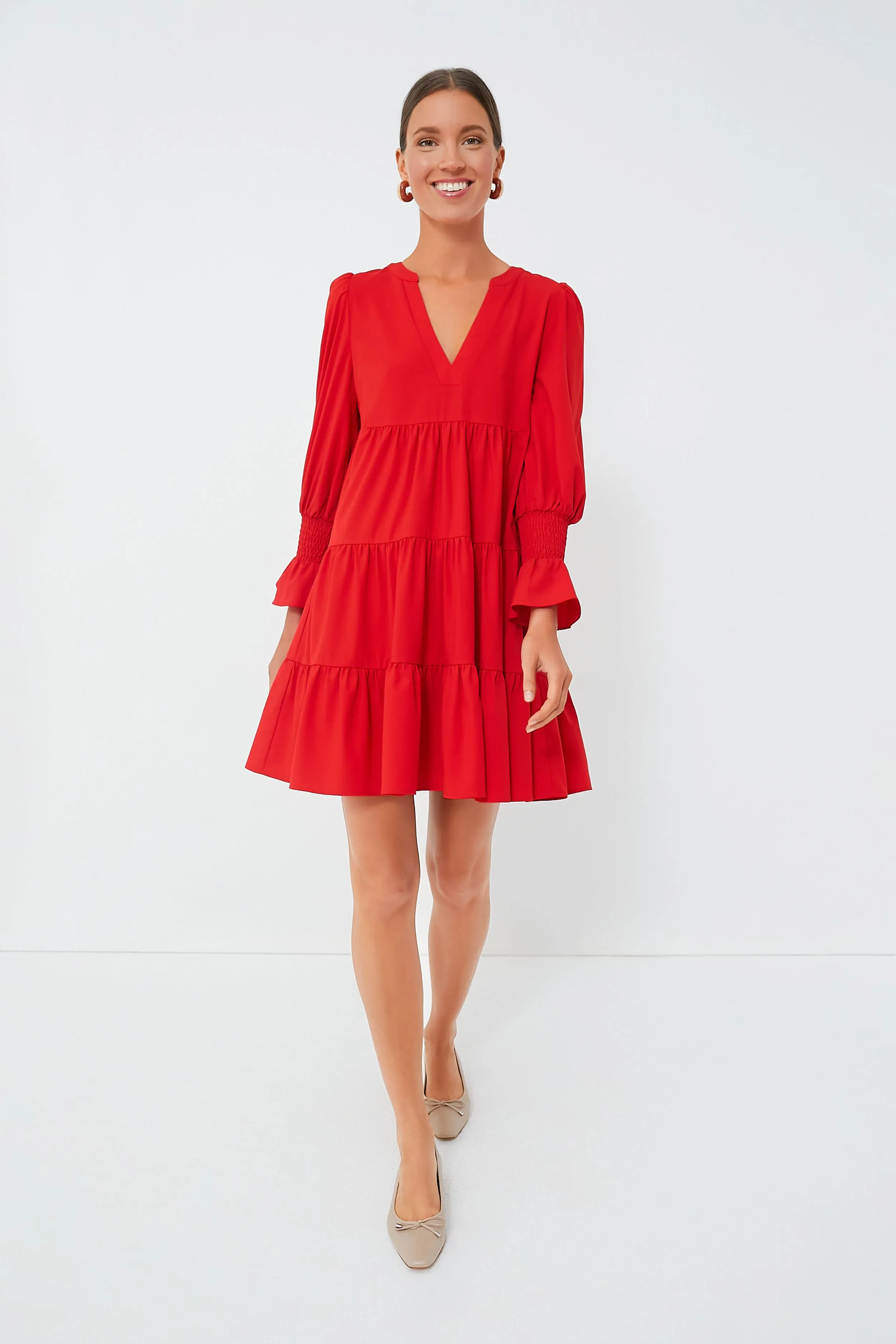 Red Crepe Kenzo Dress sold by Tuckernuck product image thumbnail 2