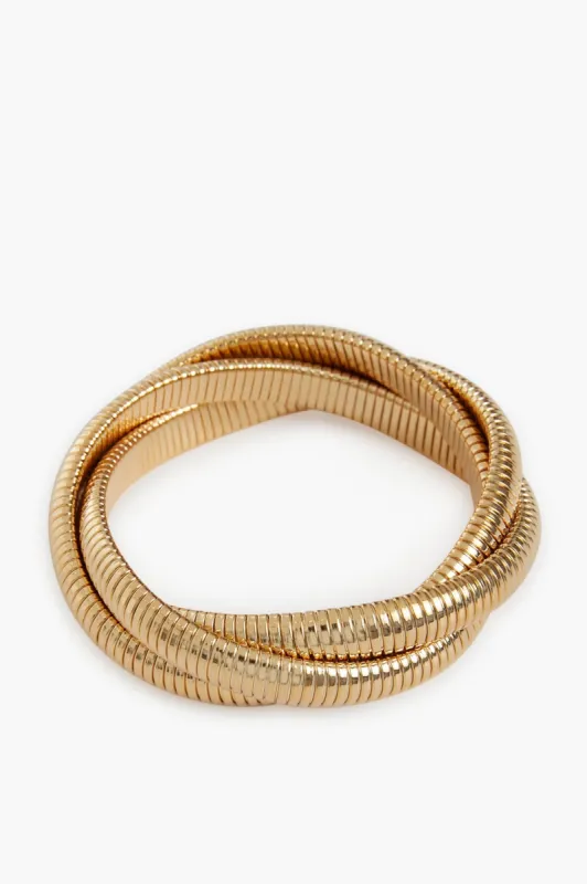 Triple Twisted Gold Cobra Bracelet sold by Tuckernuck