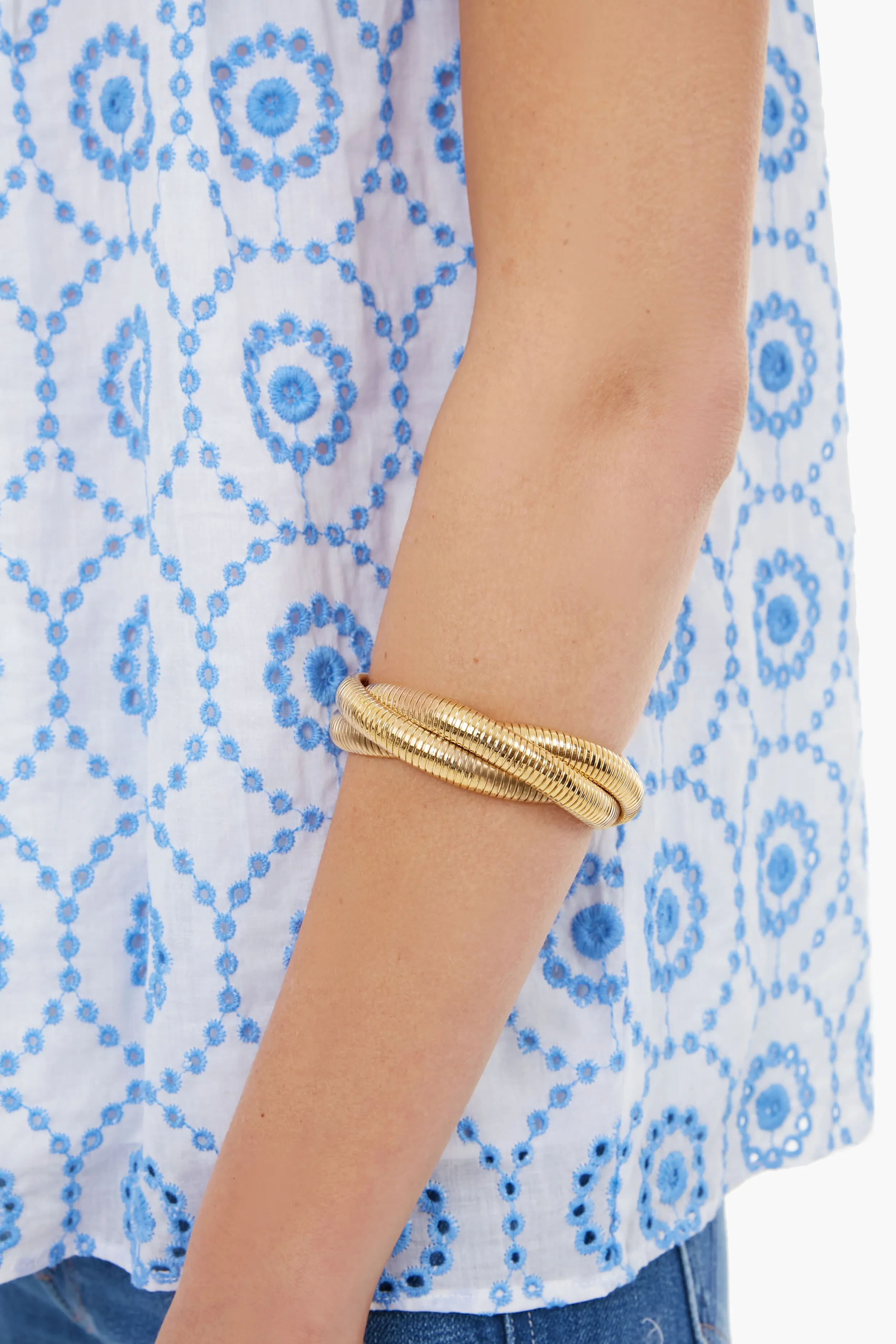 Triple Twisted Gold Cobra Bracelet sold by Tuckernuck product image thumbnail 2