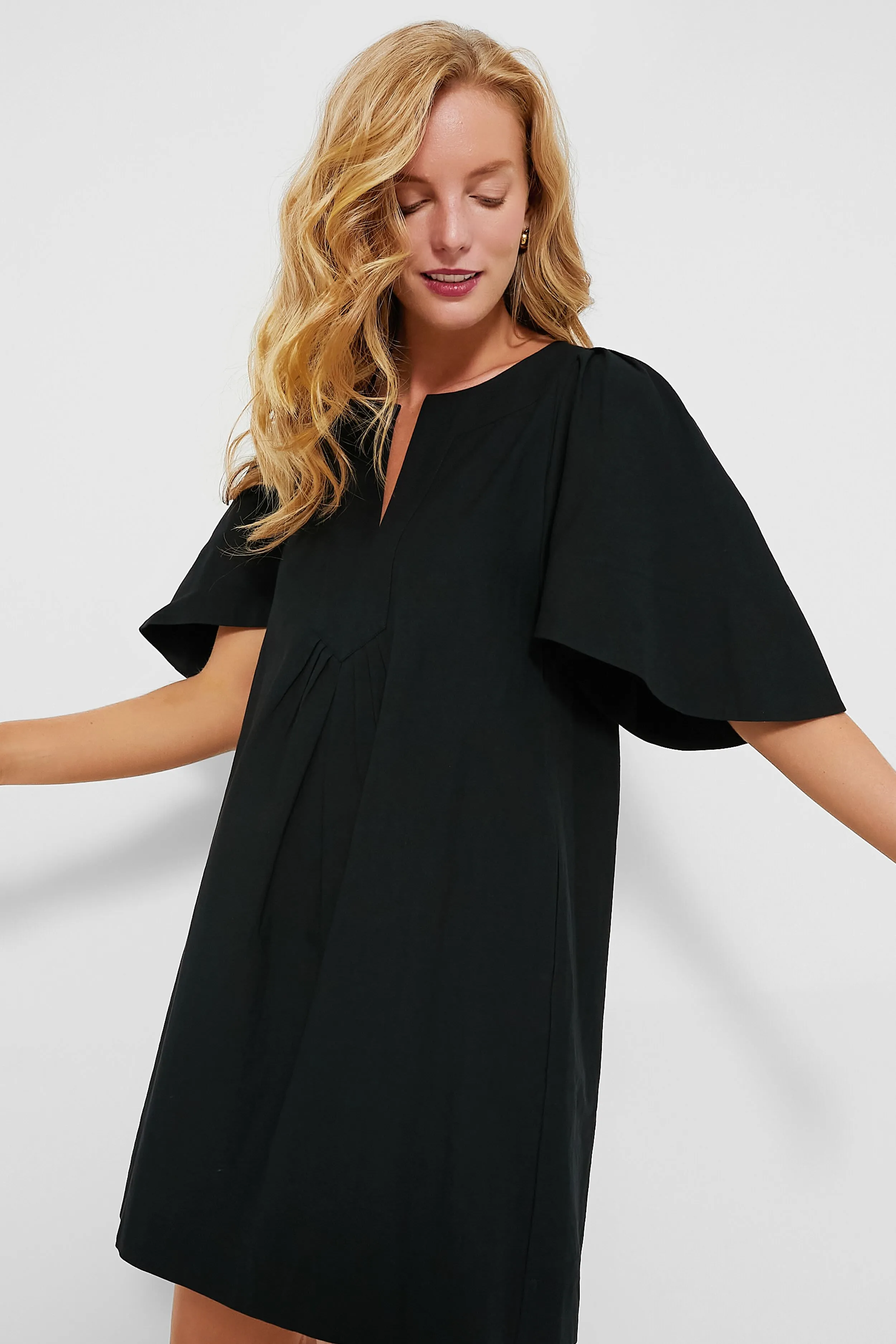 Black Finley Flutter Sleeve Dress sold by Tuckernuck product image thumbnail 3