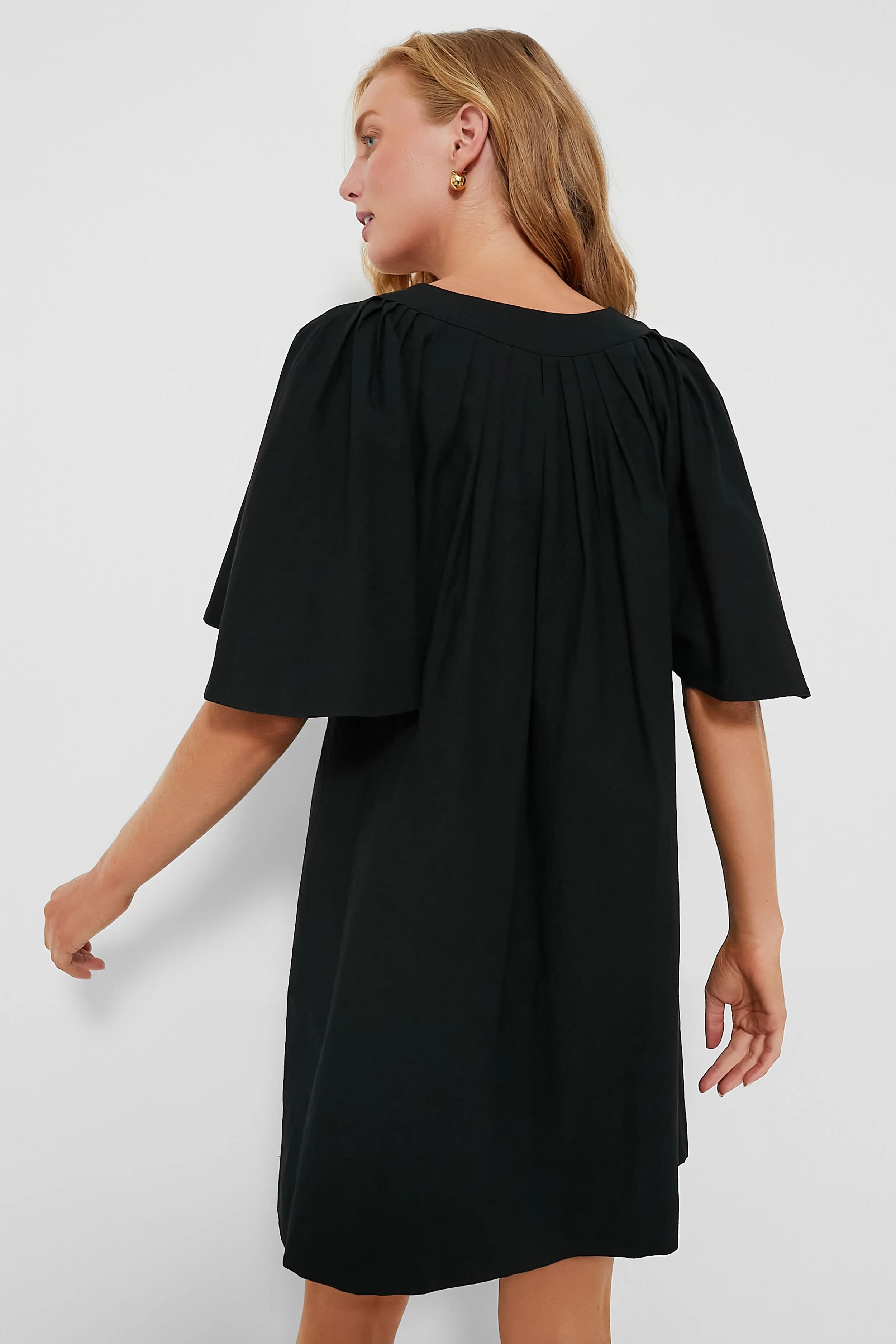 Black Finley Flutter Sleeve Dress sold by Tuckernuck product image thumbnail 4