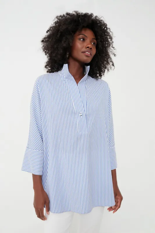 Blue Stripe Willow Blouse sold by Tuckernuck