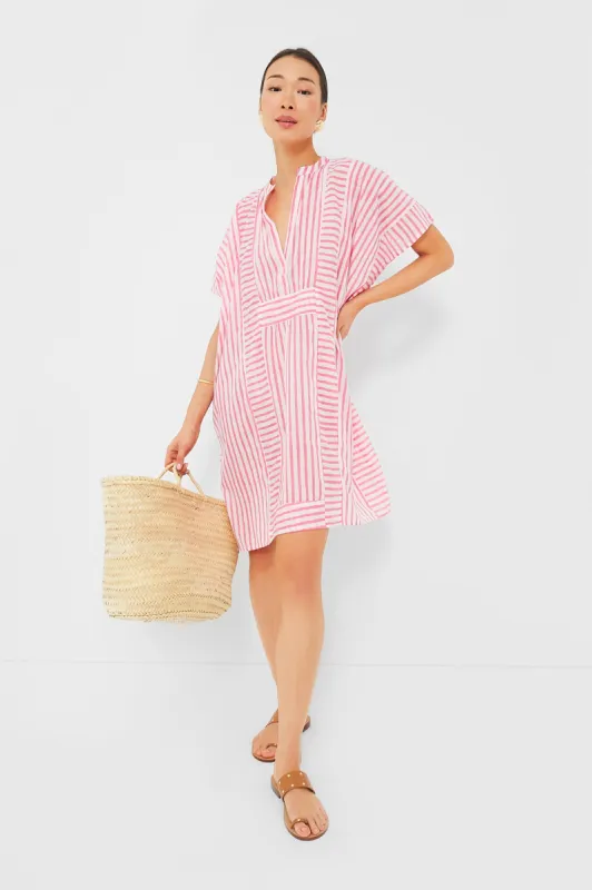 Exclusive Pink Stripe Emerson Short Caftan sold by Tuckernuck